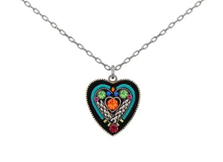 Heart in Heart Necklace in Multi-color、mySite、g9winljtr