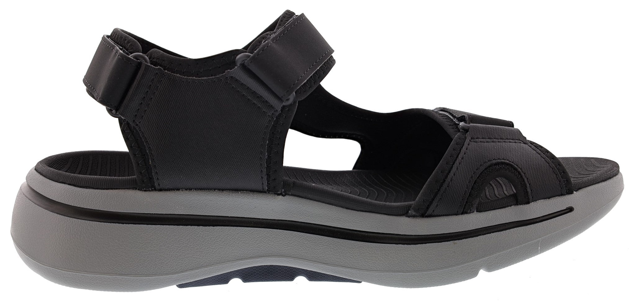 Skechers Men's Go Walk Arch Fit Sandal Mission Hook & Loop Strap Sandals、mySite、dreamappss