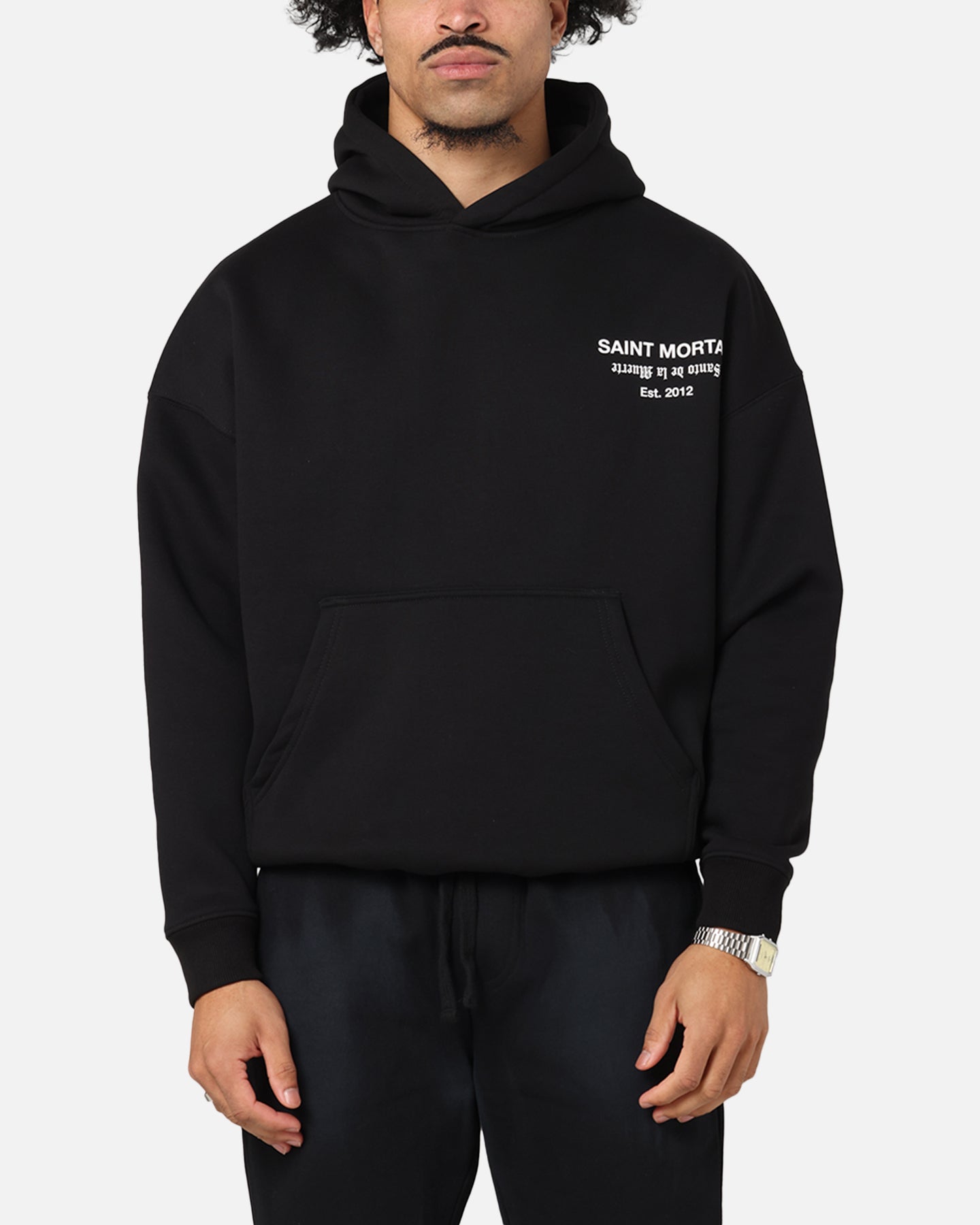 Saint Morta Muerte Boxy Hoodie Black、mySite、zt4zffjzw