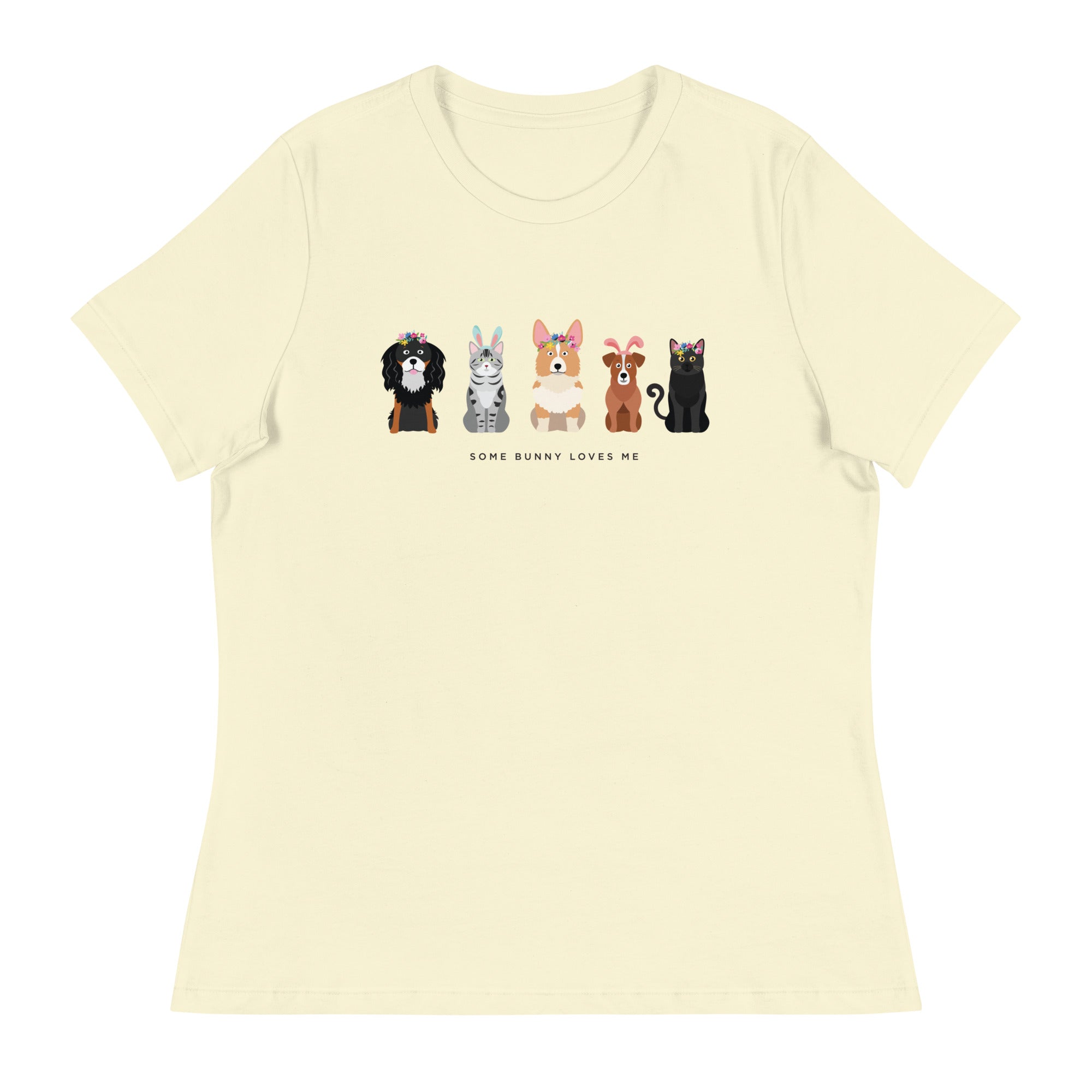 Some Bunny Loves Me Women's Relaxed T-Shirt、mySite、camillekostekn