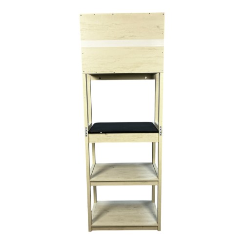  31.5" White and Black color 5-Tier Bakers Rack for Kitchen with Storage, Coffee Bar, Kitchen Shelves, Microwave Stand、、yumabirdnaturehistoryfestival