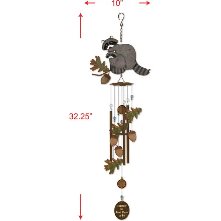 Rustic Mom and Baby Raccoon Wind Chime、mySite、g9winljtr