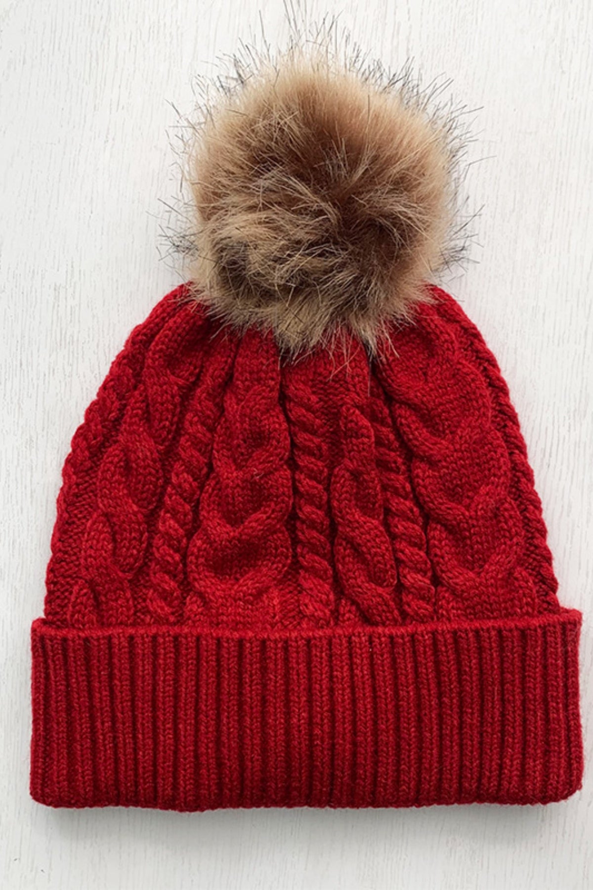  Cable-Knit Cuffed Hat with Pom-pom、mySite、justintrudeaud
