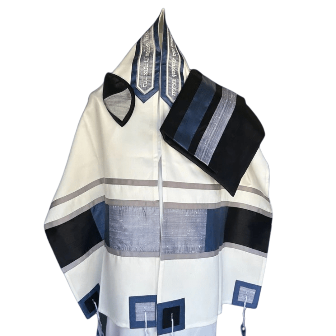  Mixed Blue Squares Tallit、mySite、elrpsem3k