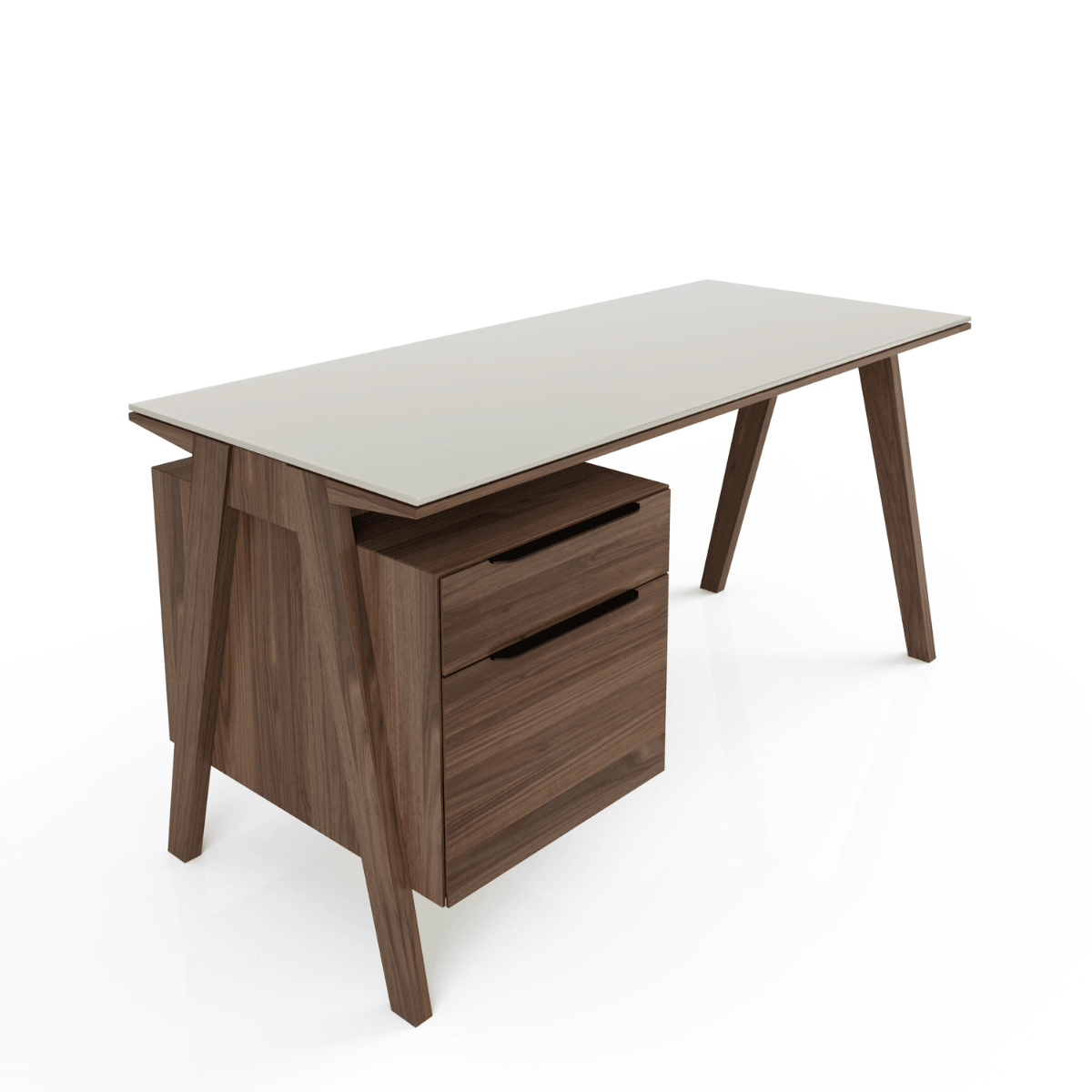 Howard Walnut Glass Top Desk、mySite、neckold