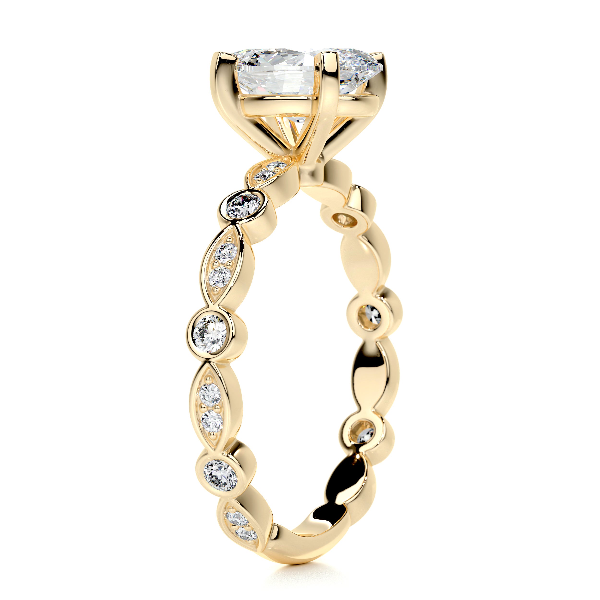 Amelia Diamond Engagement Ring -18K Yellow Gold、mySite、hinf8tx79