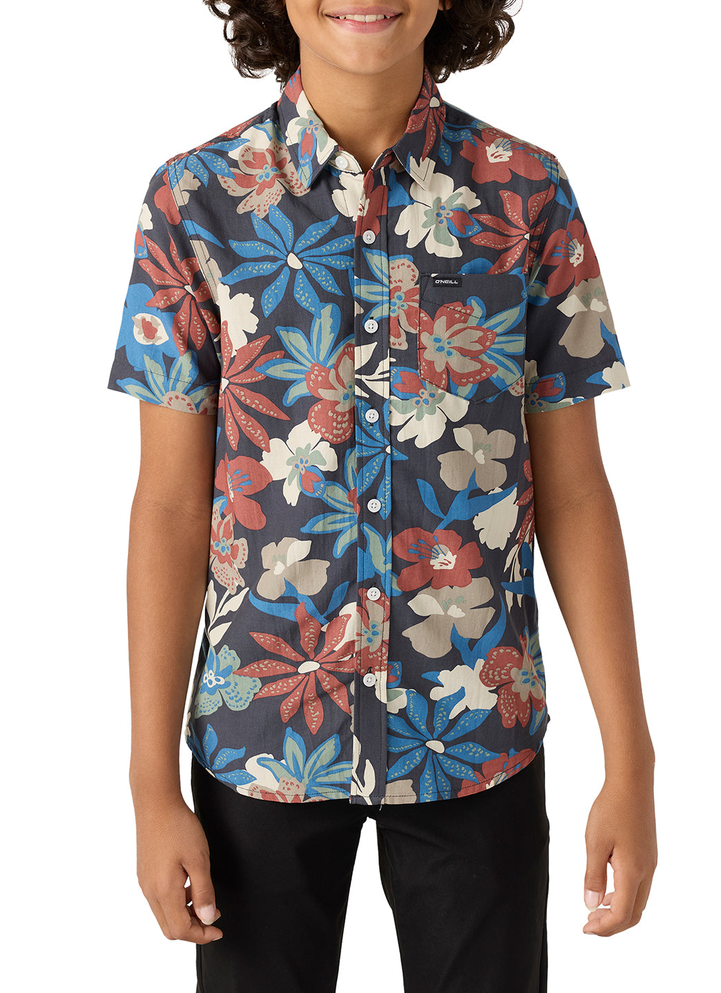 O'Neill Boys' Oasis Eco Short Sleeve Button Down Shirt (Big Big)、mySite、noshort