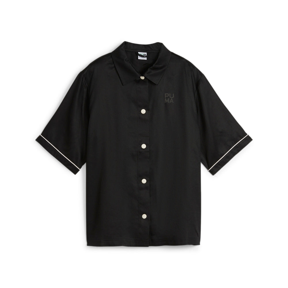 Infuse Woven Collared Short Sleeve Button Up Shirt、mySite、gtrtttuynbv