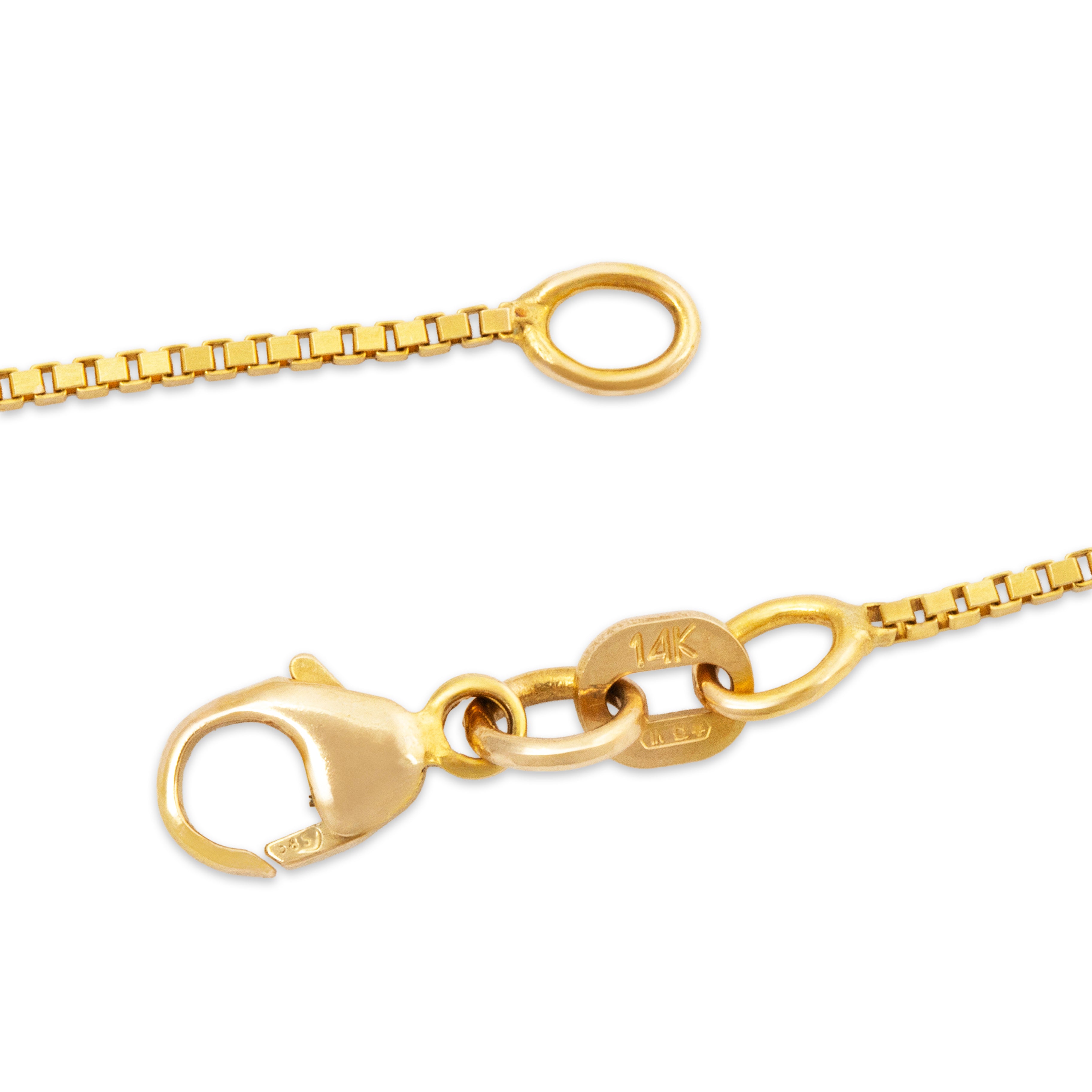 Vintage Italian 14k Yellow Gold Box Chain Necklace 18、mySite、hinf8tx79