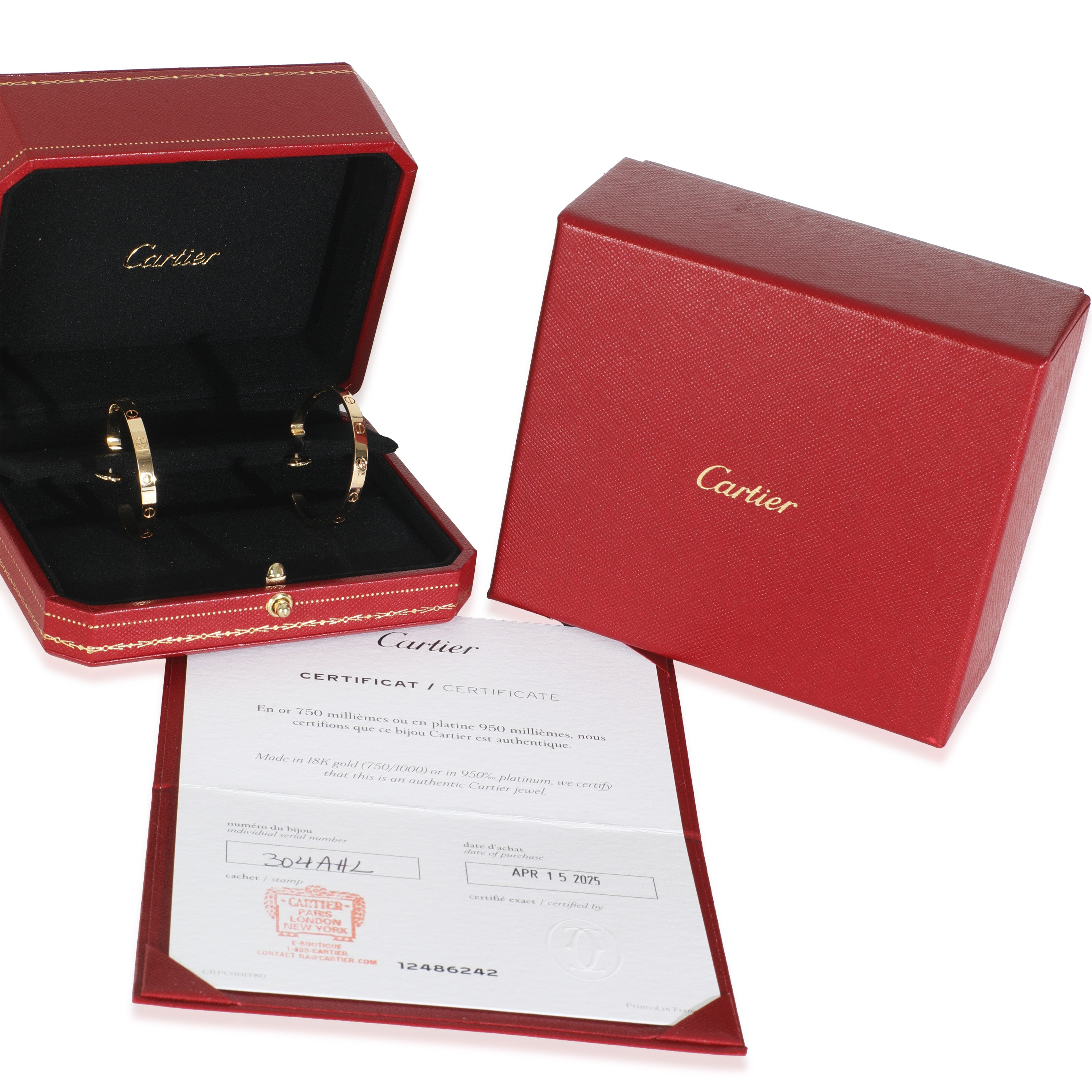 Yellow Gold Large Model Love Hoop Earrings、mySite、garagedoors4me