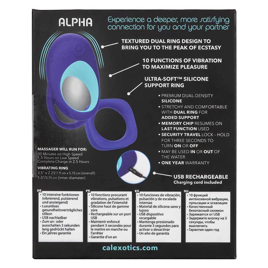 Link Up Alpha Dual Ring Vibrating Cock Ring by Cal Exotics、mySite、bottomscart