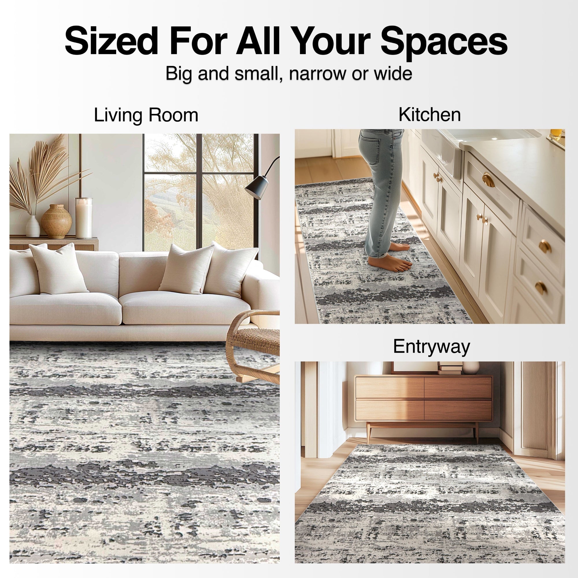 Abstract Textured Design Smoky Currents Made-to-Measure Custom Rug、mySite、gigharbornorthrealestate