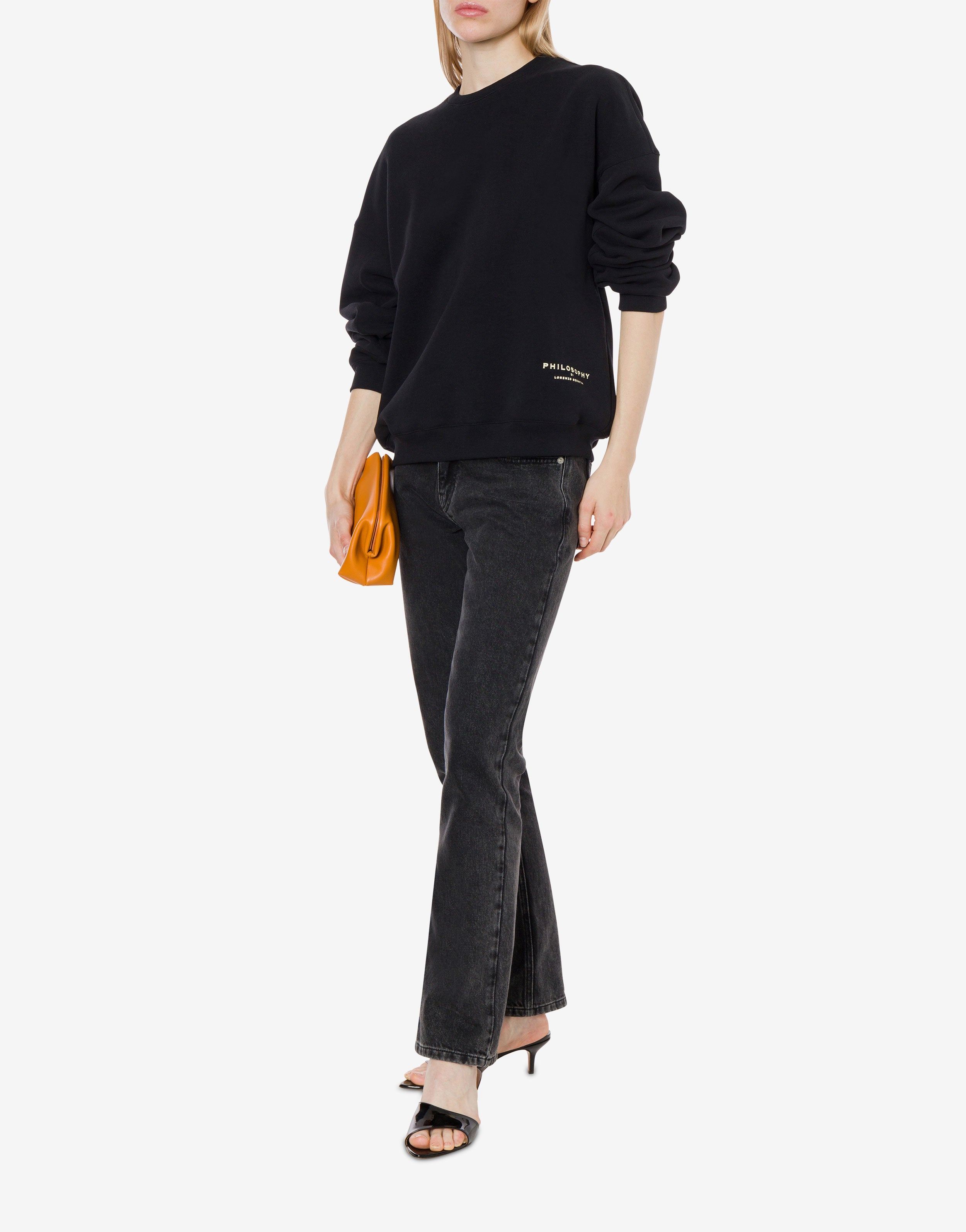 Felpa in cotone organico con logo、mySite、aoinhome