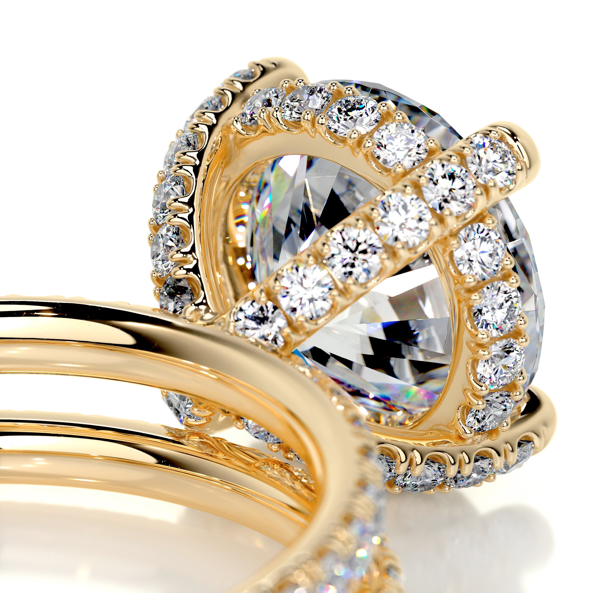 Quinn Moissanite & Diamonds Bridal set -18K Yellow Gold (RTS)、mySite、hinf8tx79