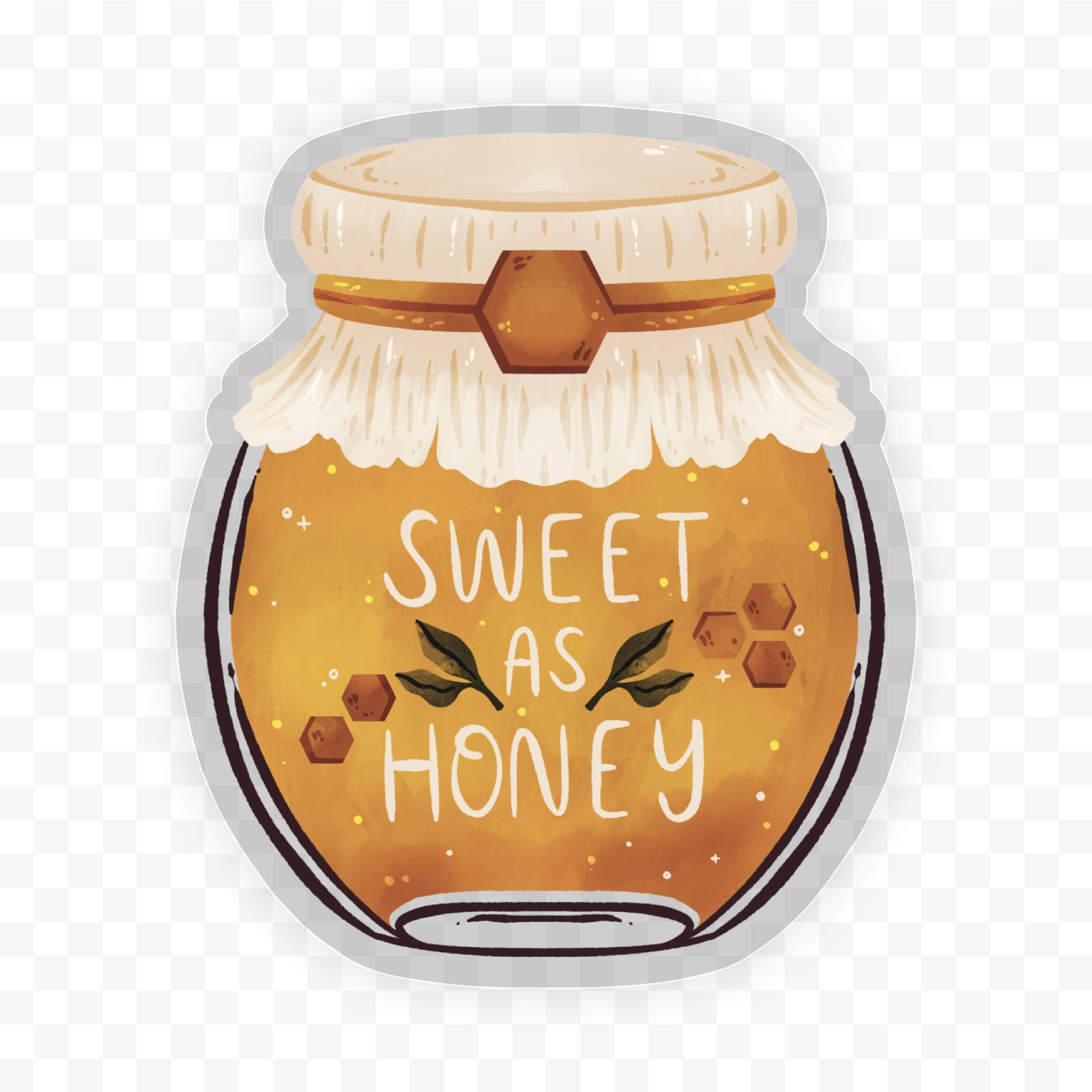  Sweet as honey clear sticker、mySite、ghnorth