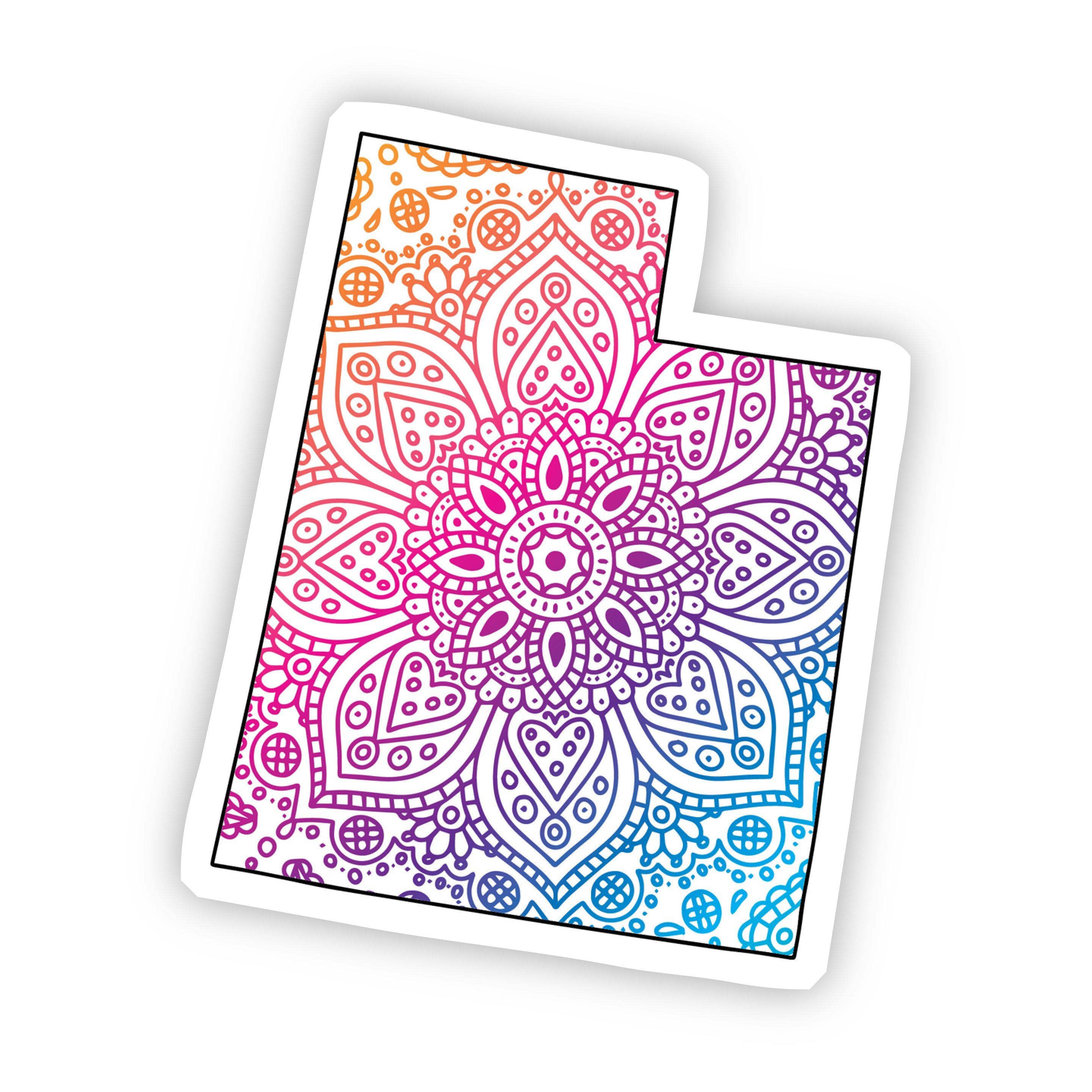  Utah Mandala Pattern Sticker、mySite、elrpsem3k