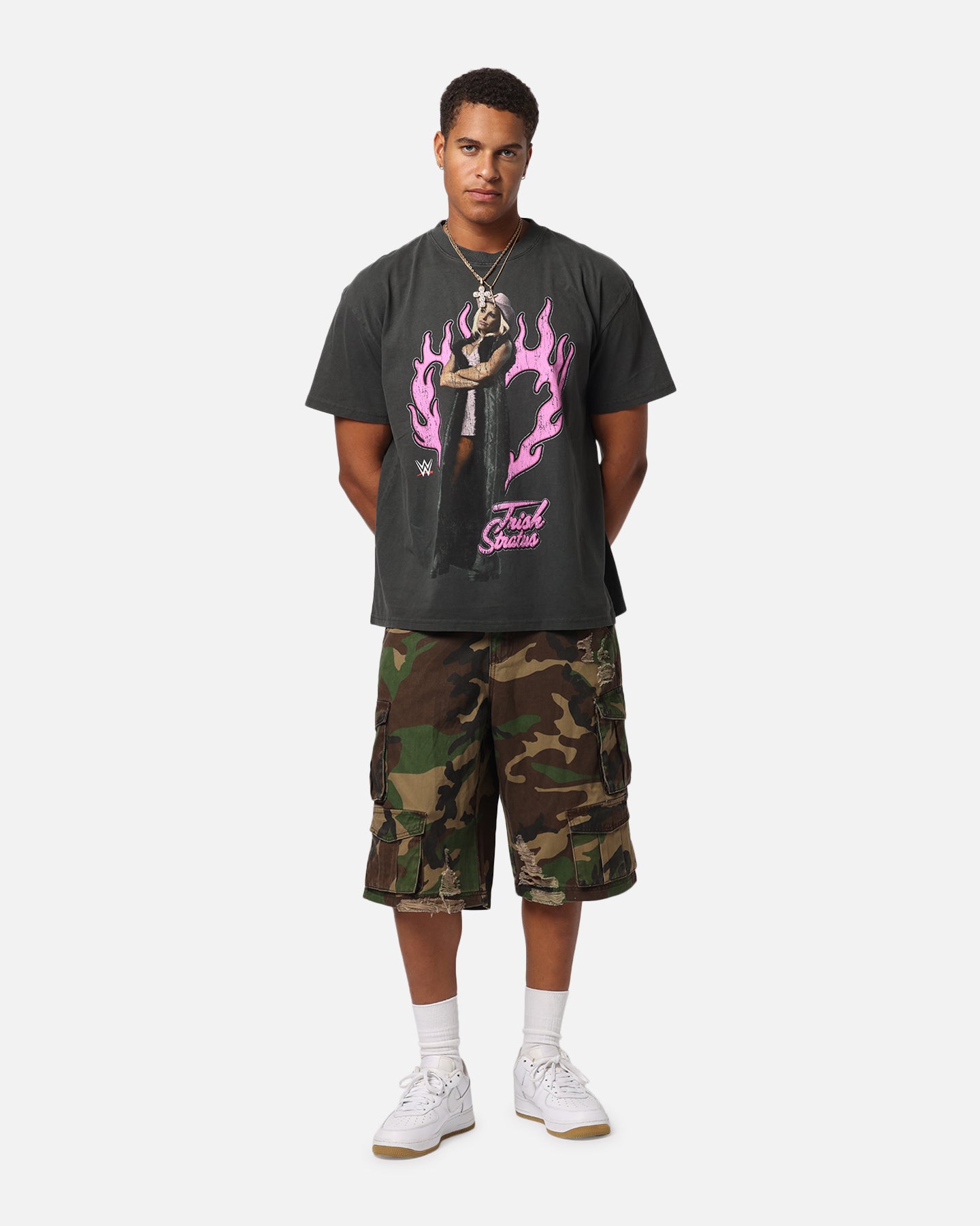 Culture Kings X WWE Trish Stratus Wrestlemania XLI Heavy T-Shirt Black Wash、mySite、zt4zffjzw