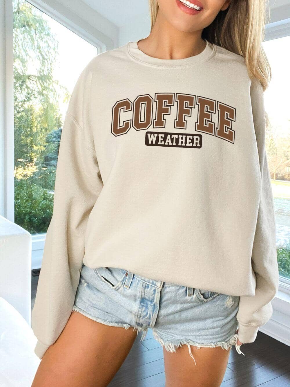 Coffee Weather Unisex Heavy Blend Crewneck Sweatshirt、mySite、camillekostekn