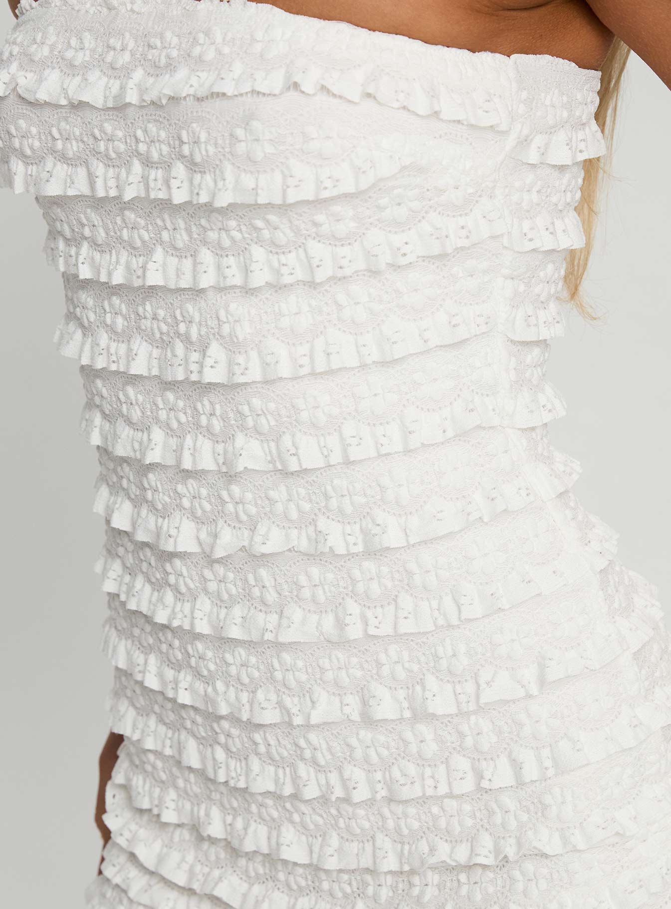 Ayver Strapless Playsuit White、mySite、solidvoid