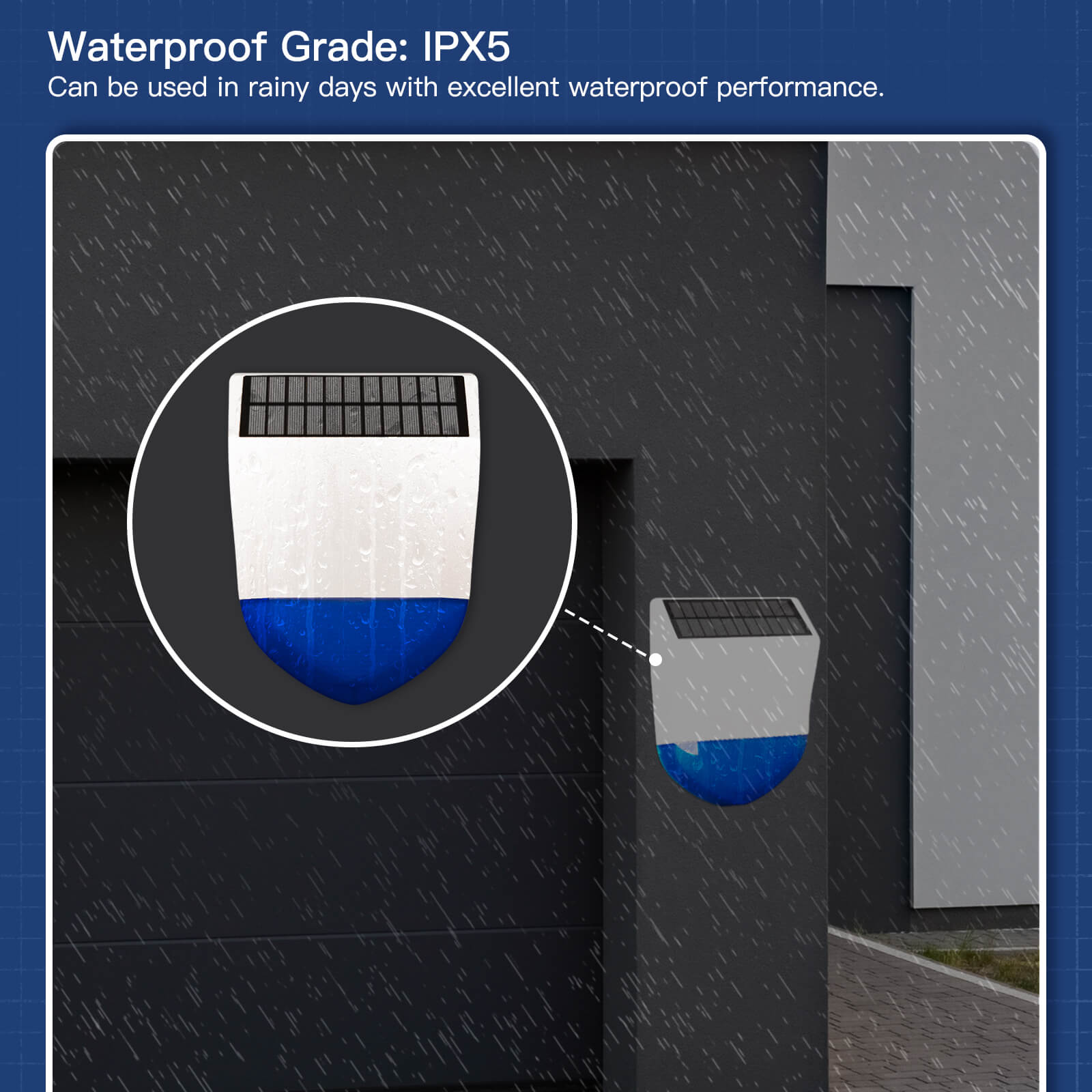 Tuya Smart Wifi/Zigbee Sound Light Siren Alarm Solar Energy Outdoor IPX5 Waterproof Tamper Alarm With Rechargeable Battery、mySite、fannypackpong