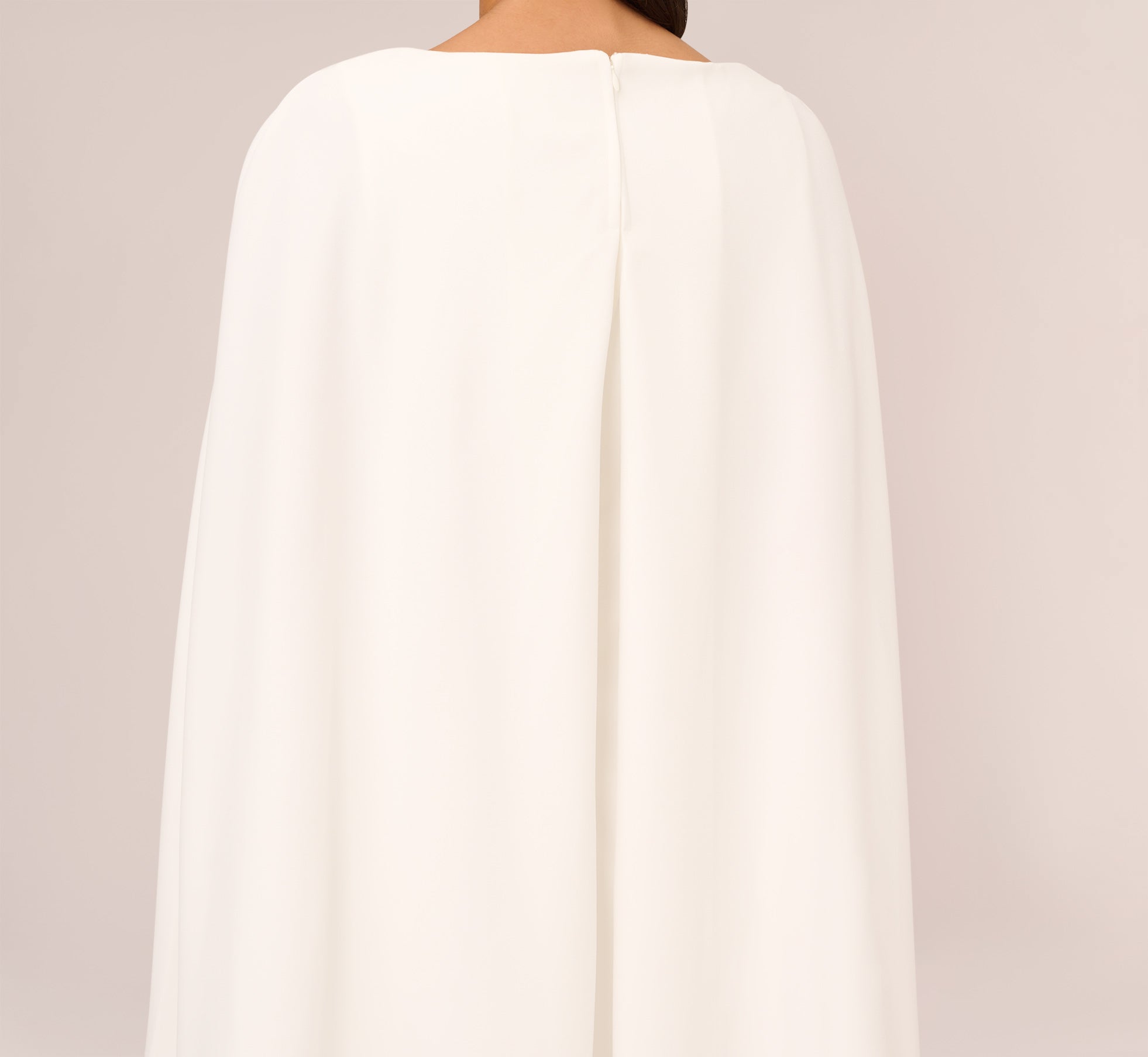 Structured Cape Sheath Dress In Ivory、mySite、solidvoid