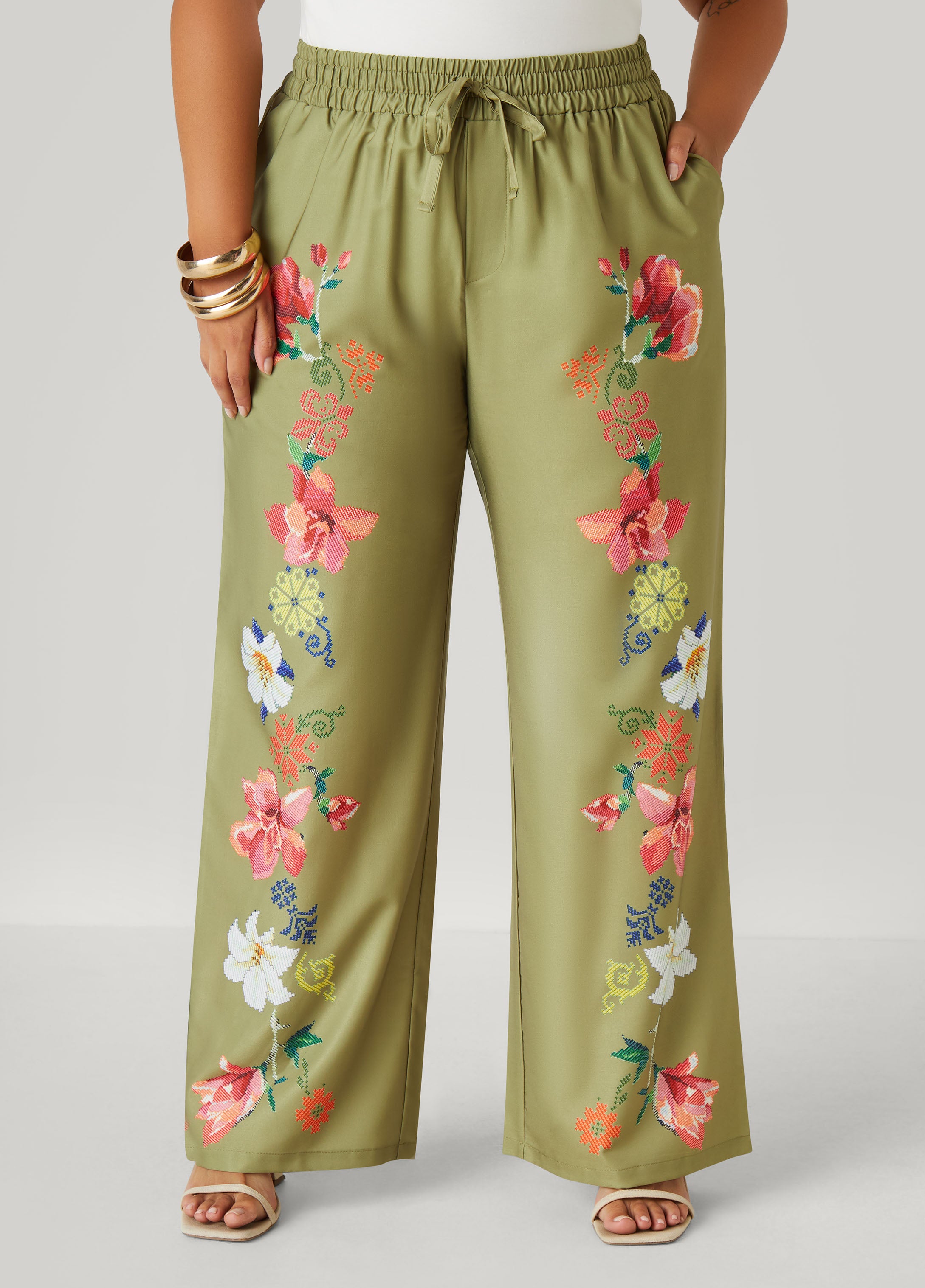 Floral Wide Leg Pants、mySite、bengalsvssteelers