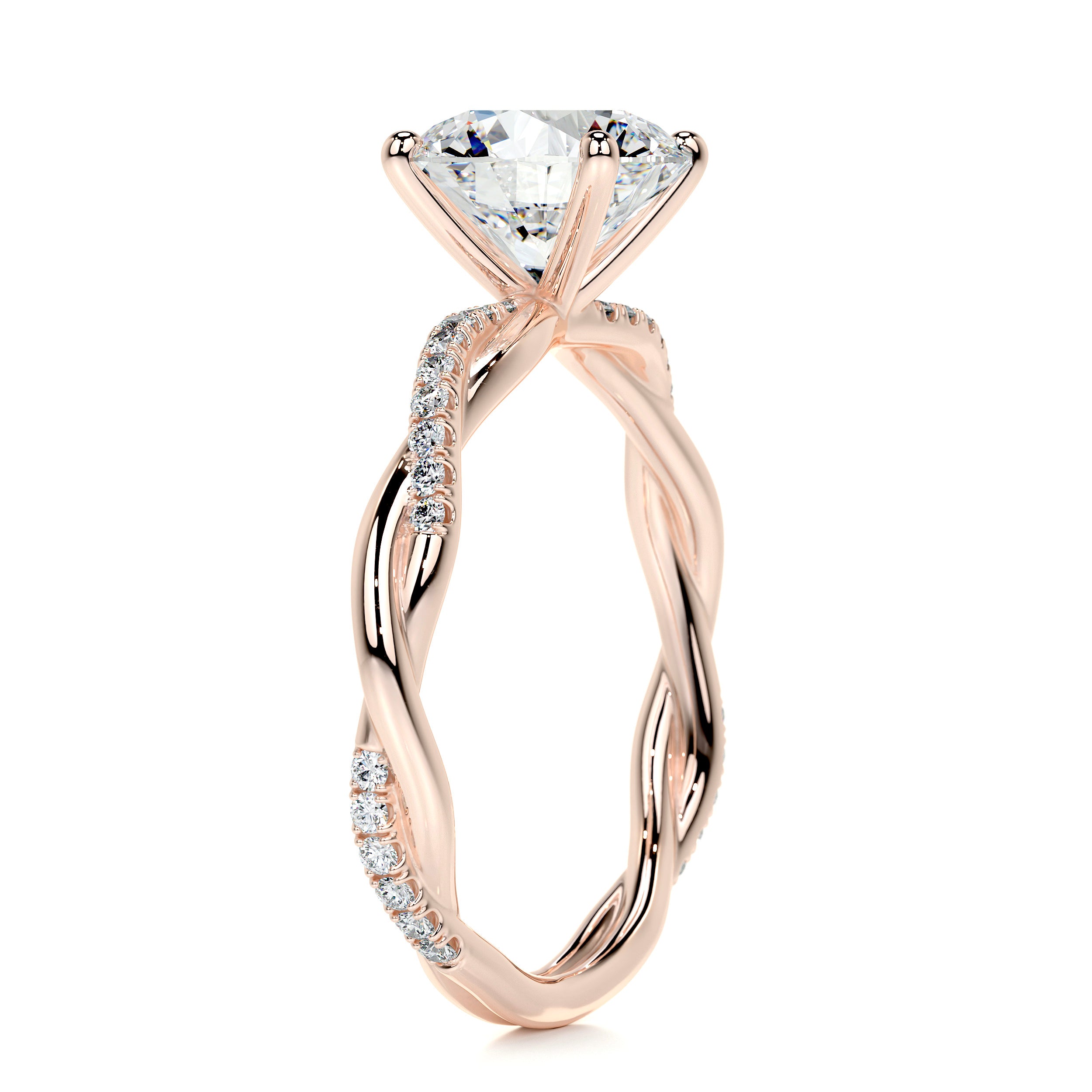 Crystal Diamond Engagement Ring -14K Rose Gold、mySite、hinf8tx79