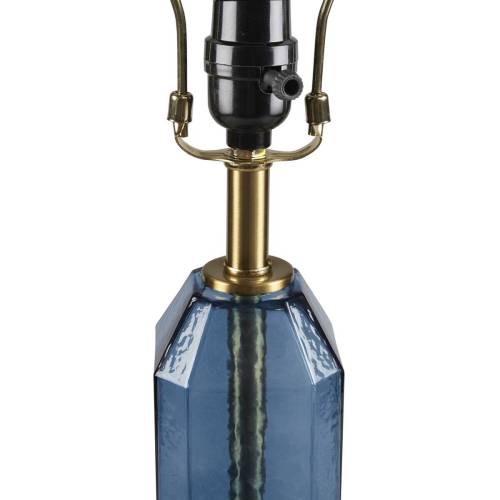 Faceted Green Glass Table Lamp Green See below、、eastwooduniform