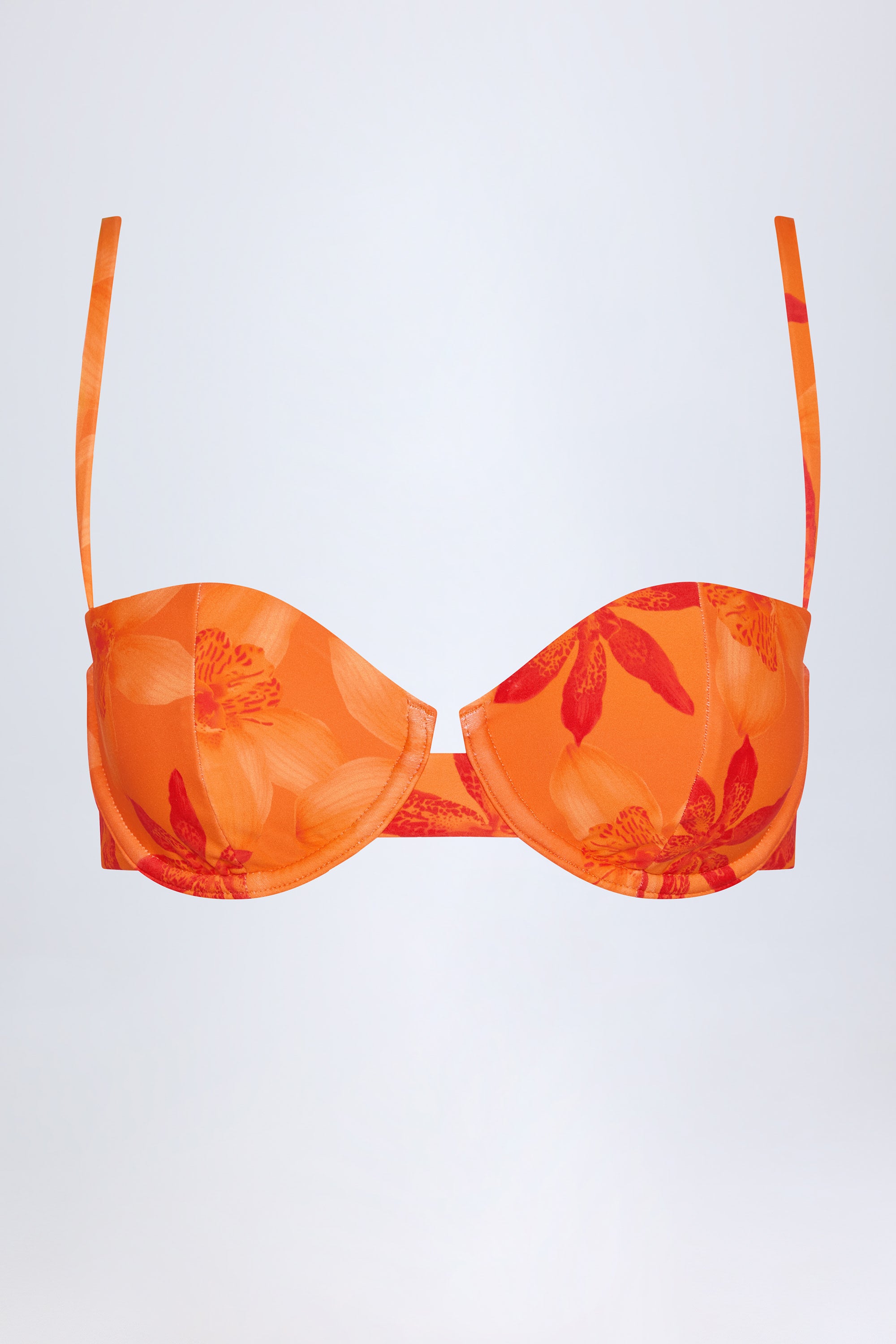  Underwired Balconette Bikini Top in Orange Orchid Print、mySite、sugarbowlscore