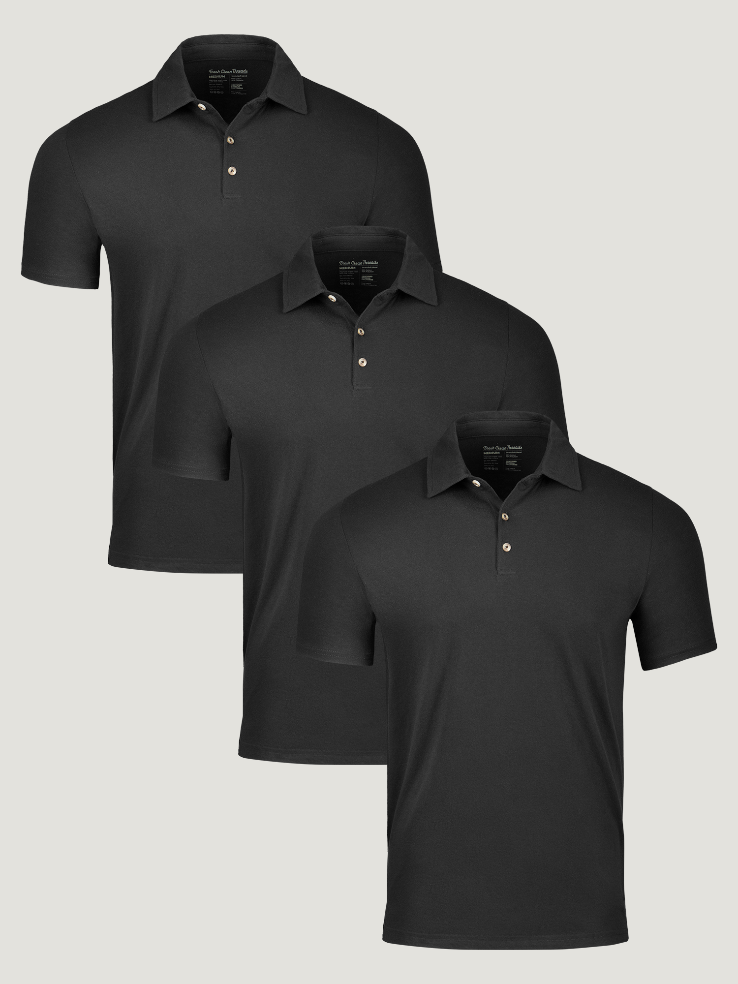  All Black Polo 3-Pack、mySite、ghnorth