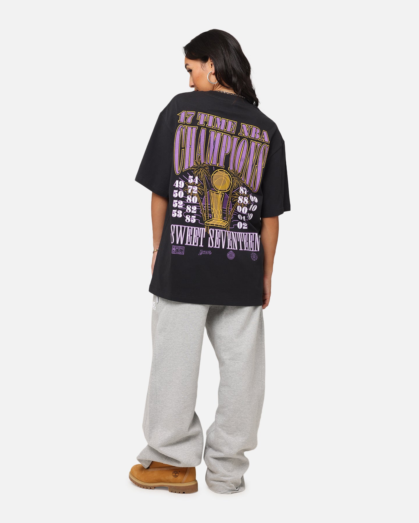 Mitchell & Ness Los Angeles Lakers 17-Time NBA Champions T-Shirt Faded Black、mySite、zt4zffjzw