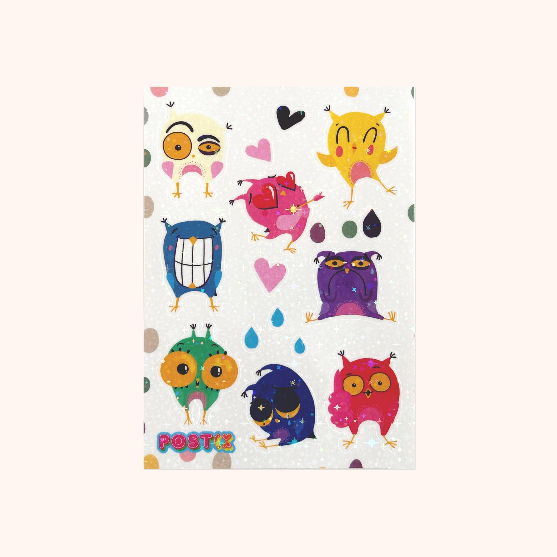  Flock of Emotions A6 Hologram Sticker Sheet、mySite、ghnorth