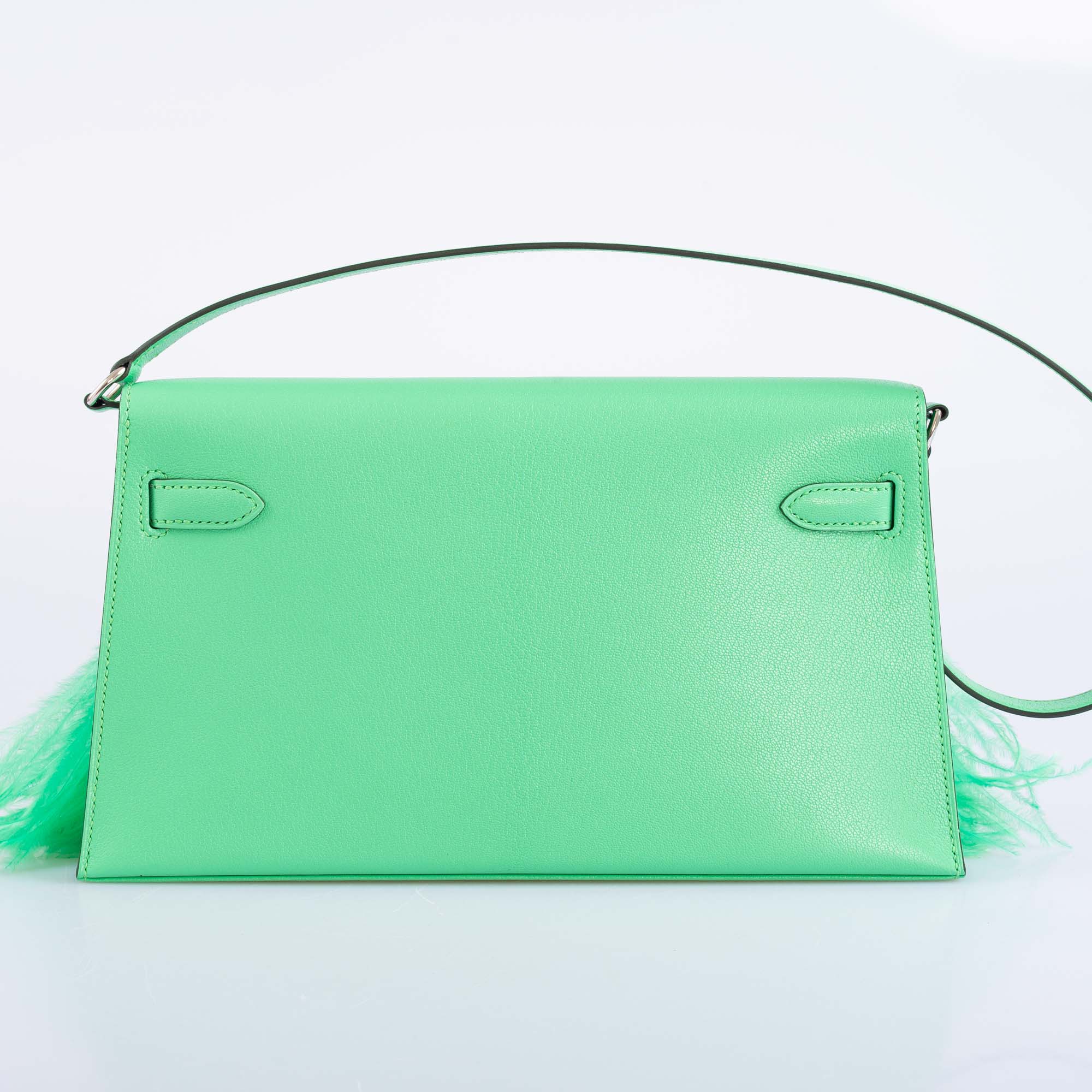 Hermès Kelly Elan Foile Vert Comics Chevre and Ostrich Feather Palladium Hardware、mySite、garminoutage.com