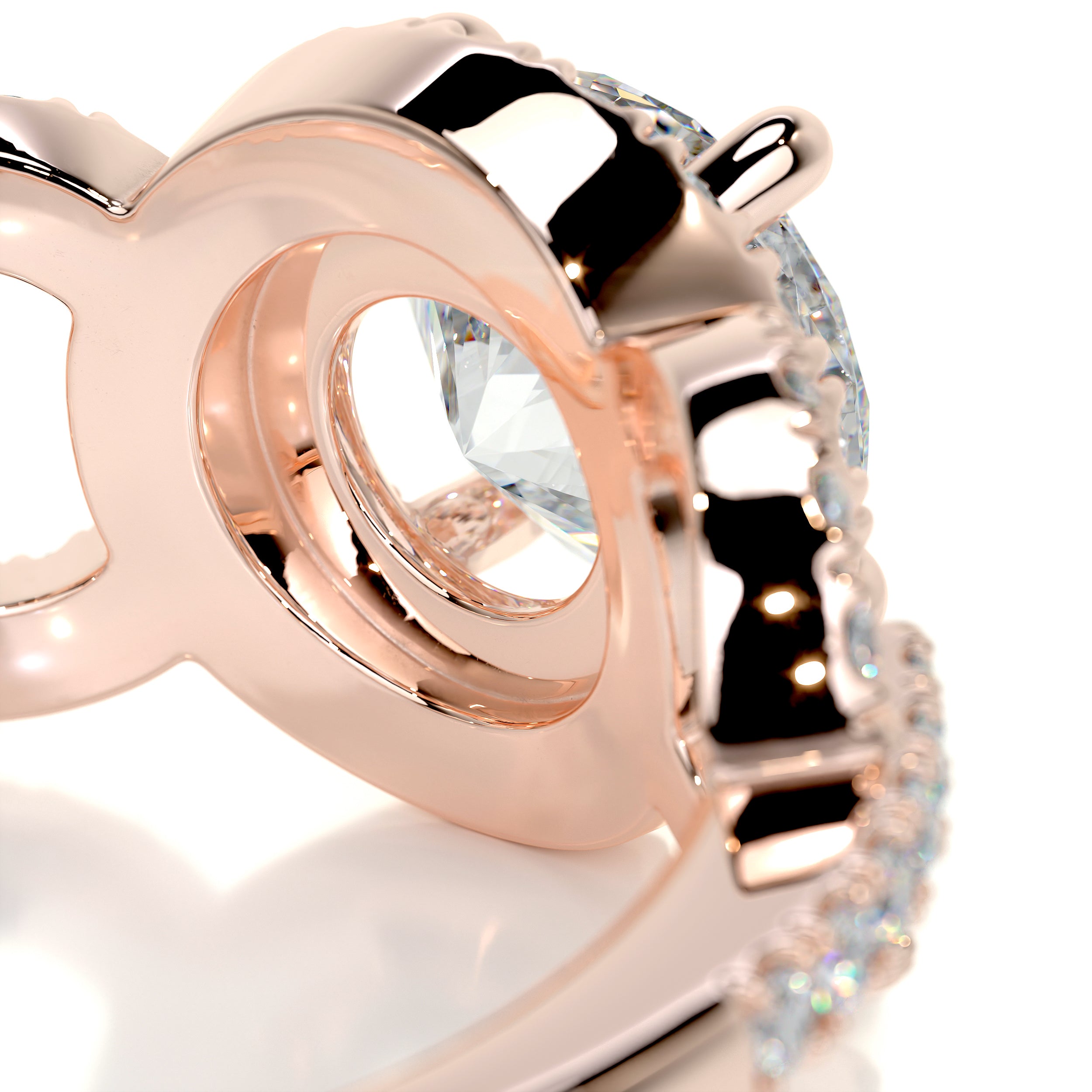 Elize Moissanite & Diamond Ring -14K Rose Gold、mySite、hinf8tx79