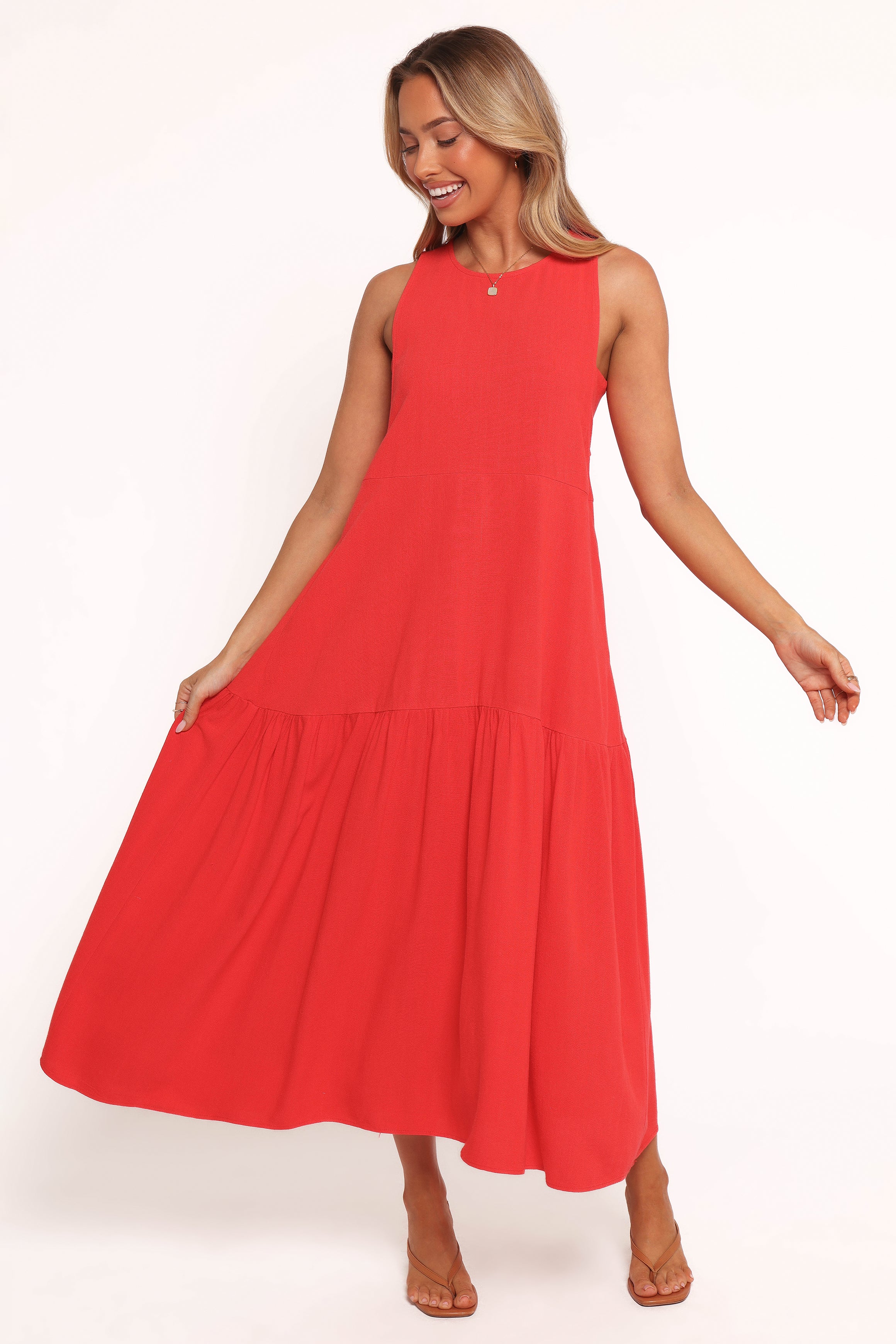  Almudena Midi Dress - Red、mySite、sugarbowlscore