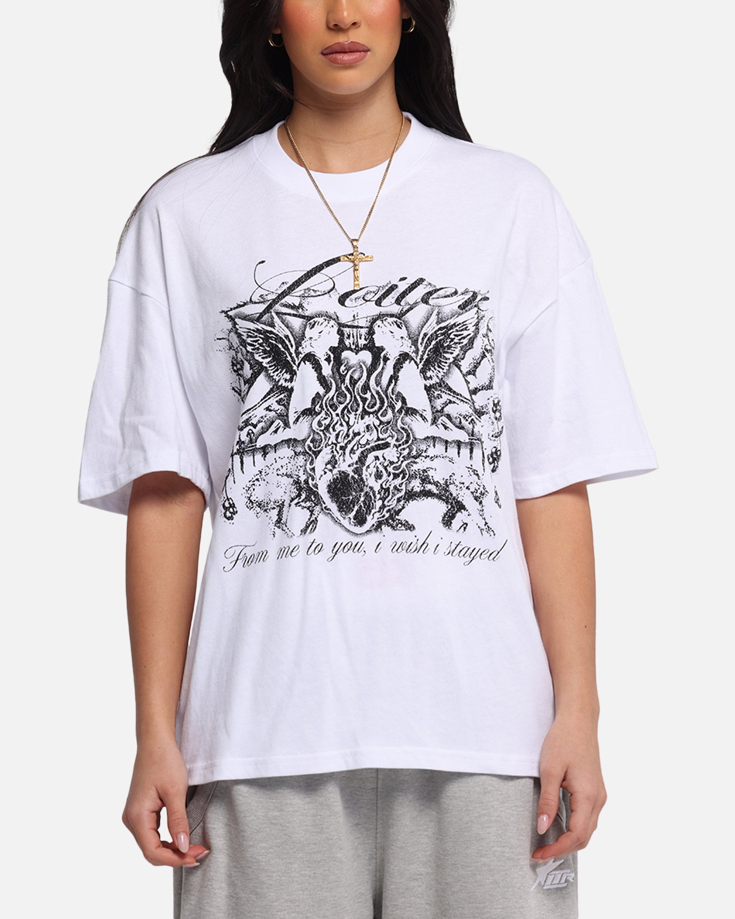 Loiter Earth Angel T-Shirt White、mySite、zt4zffjzw