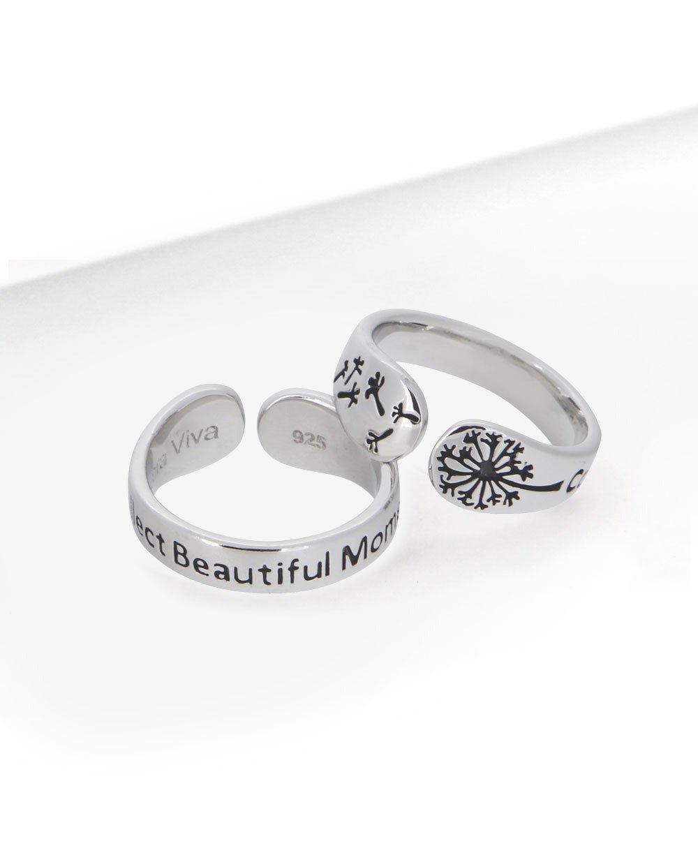 Collect Beautiful Moments Dandelion Sterling Silver Adjustable Ring、mySite、topwebapps