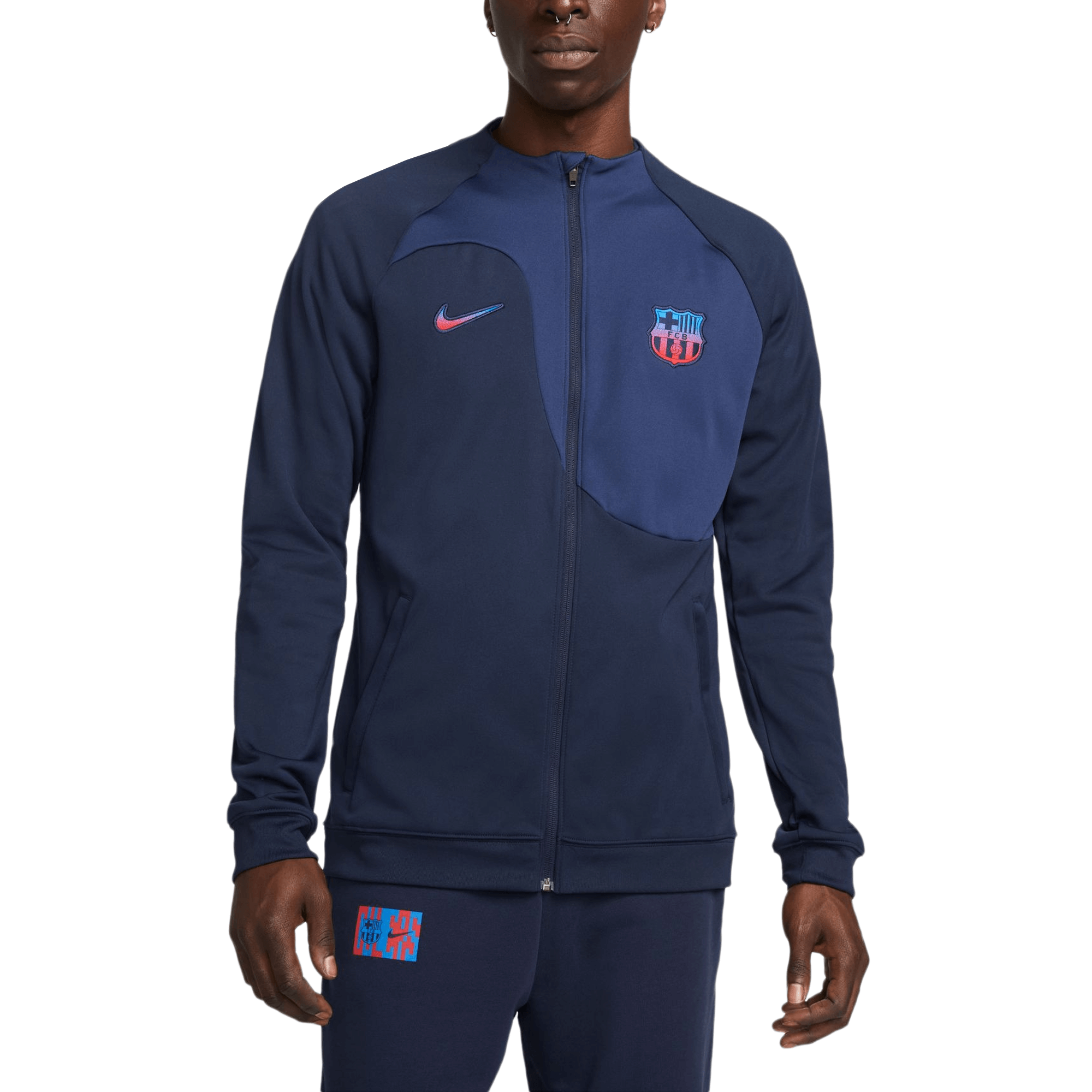 Nike Men's FC Barcelona 2022 Academy Pro Jacket Obsidian/Navy、mySite、noshort