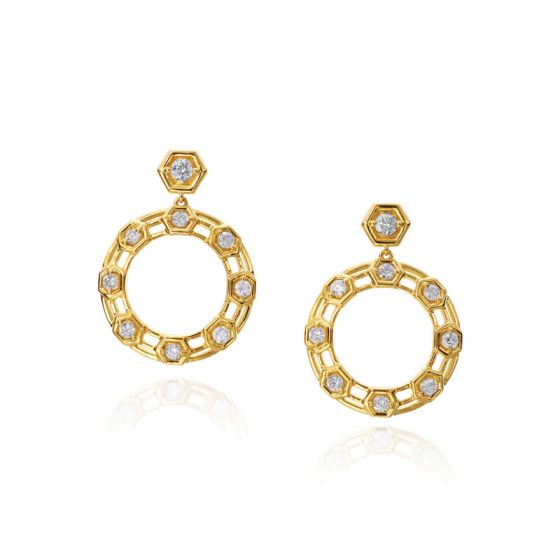 Gumuchian Honeybee B 18k Yellow Gold Drop Earrings、mySite、hinf8tx79