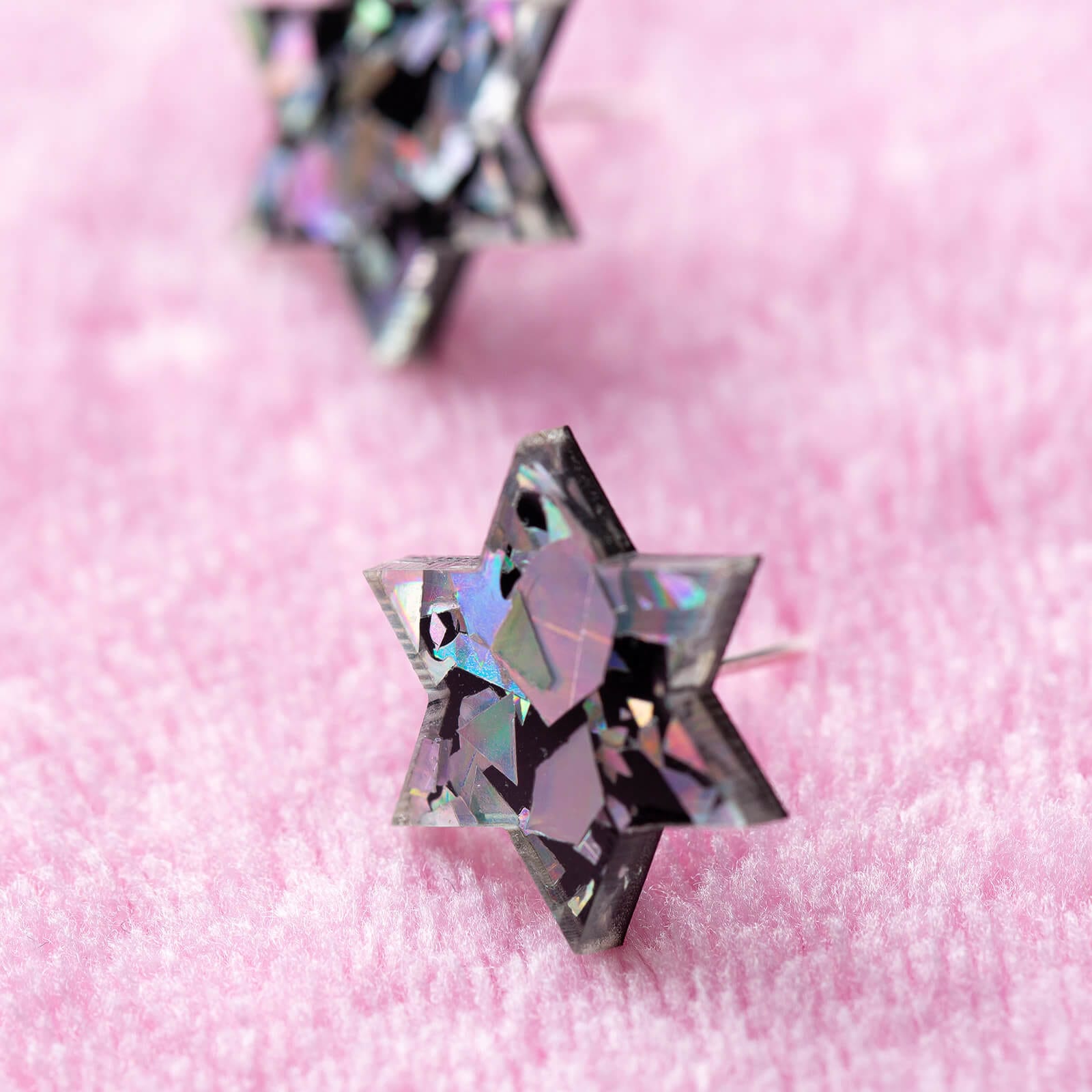 Holo Starry Night Retro Magen Studs Earrings、mySite、topwebapps
