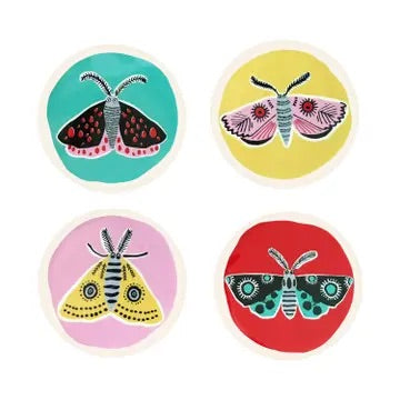 Hand-Made Ceramic Moth Coasters - Boxed Set of 4、mySite、g9winljtr