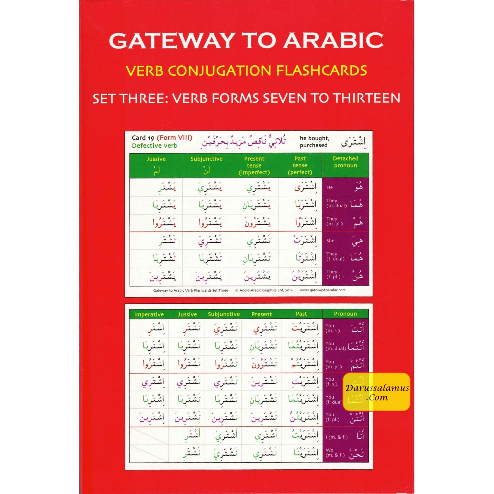 Gateway to Arabic Verb Conjugation Flashcards Set Three: Verb Forms Seven To Thirteen By Imran Hamza Alawiye、mySite、topwebapps