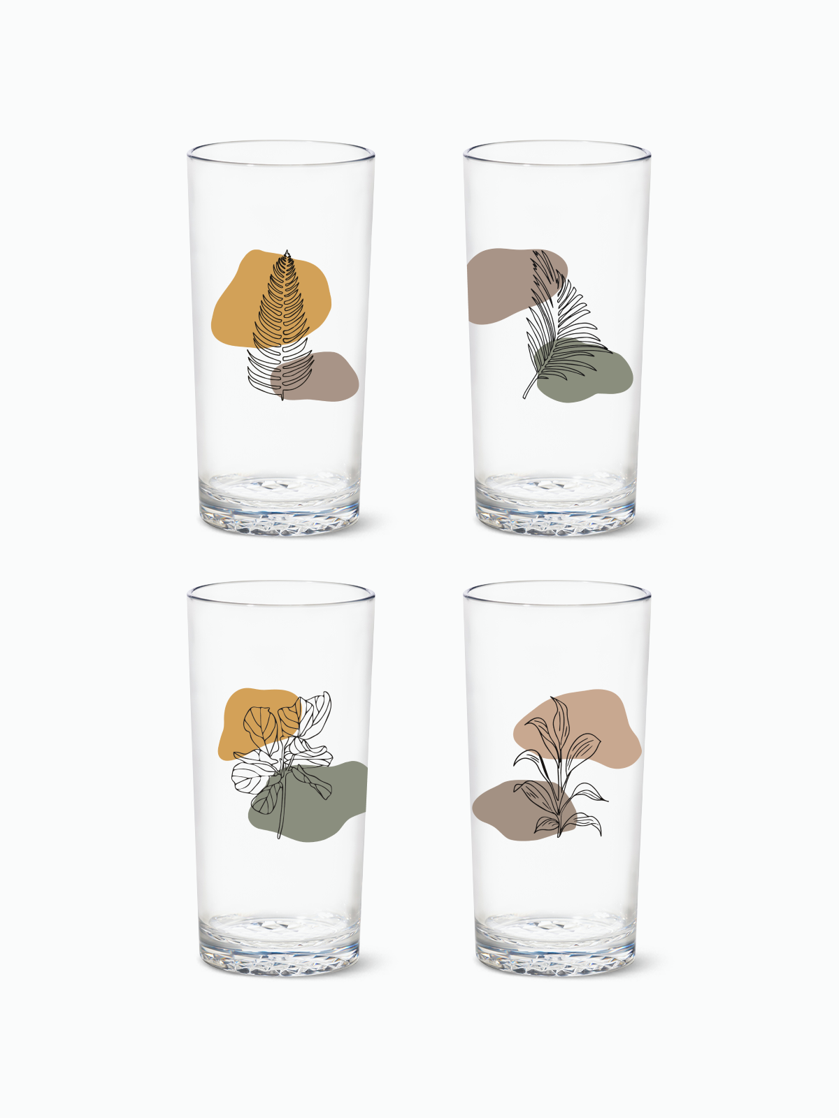 Botanical Linework- RESERVE 14oz Highball Tritan Copolyester Glass、mySite、camillekostekn