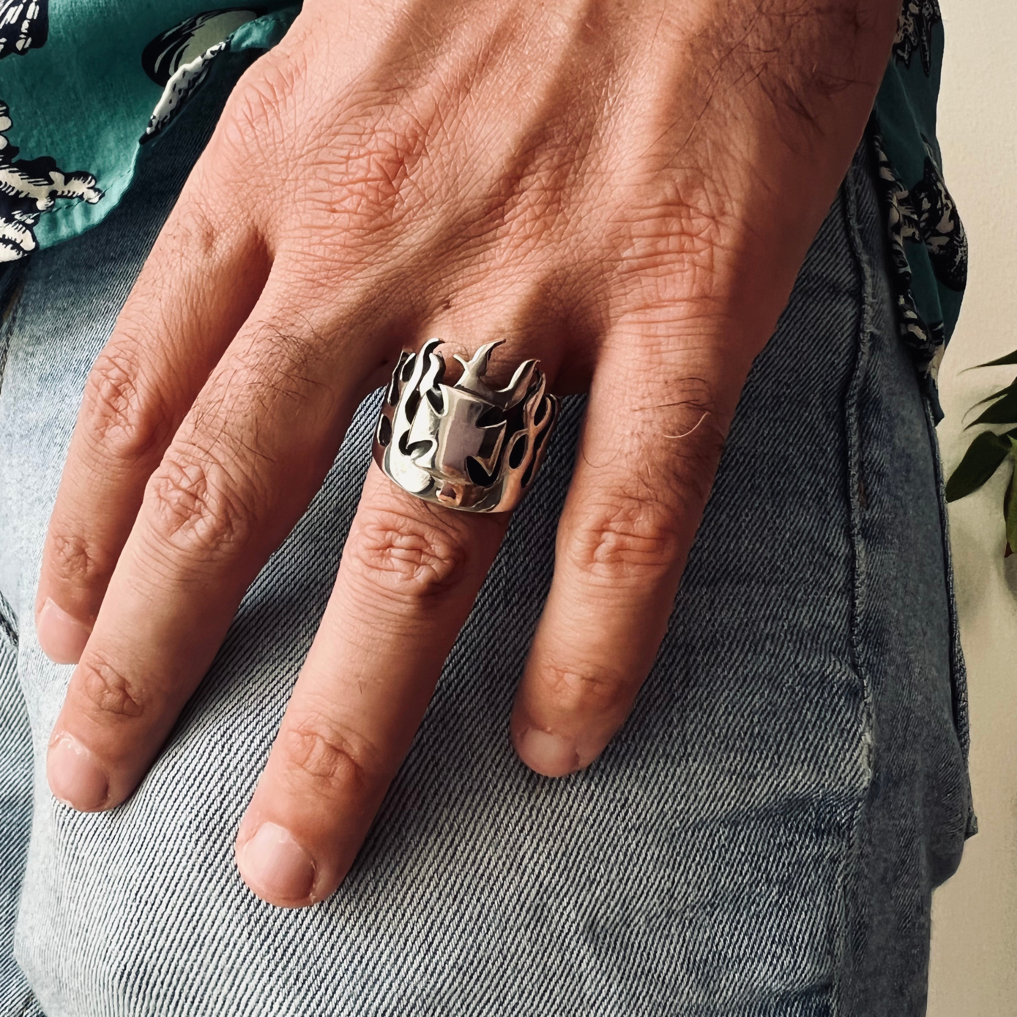 Sterling Silver Maltese Cross Flame Ring / SSR0022、mySite、dreamappss