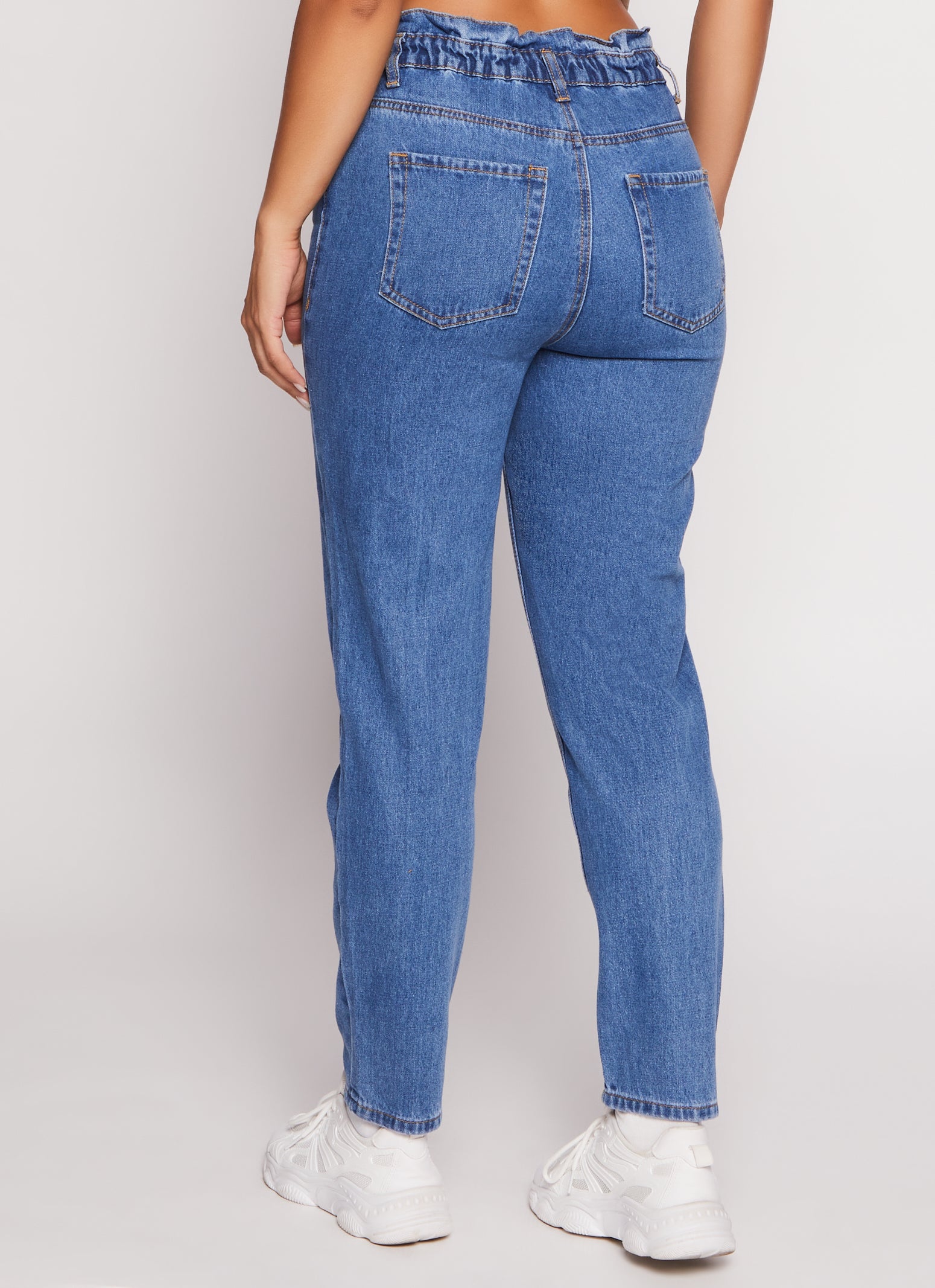 Paperbag Waist Straight Leg Jeans、mySite、camillekostekn