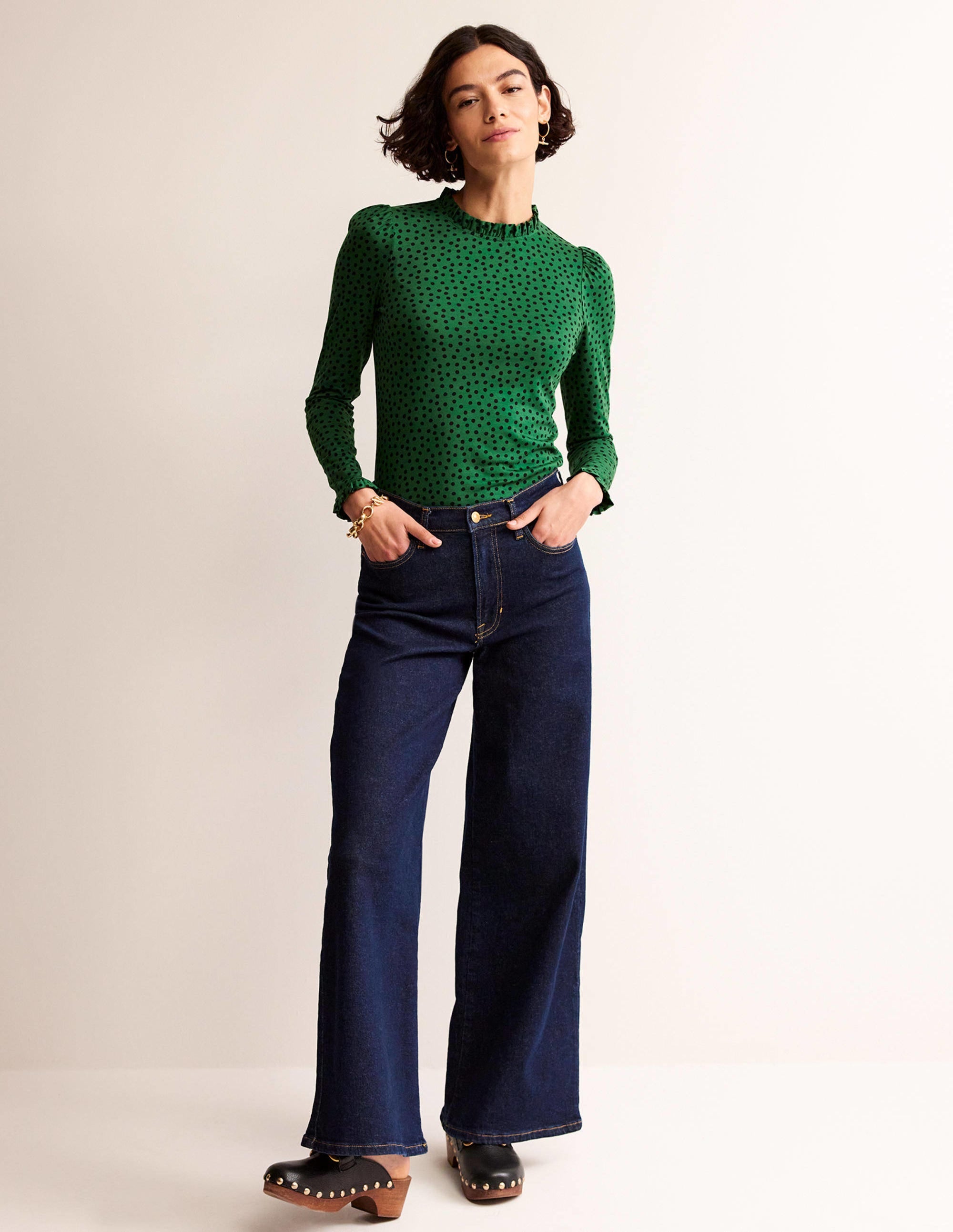  Supersoft Frill Detail Top-Amazon Green, Abstract Dot、mySite、ashleygrahame