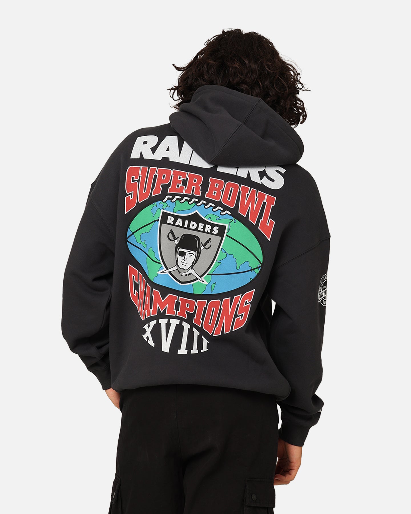 Mitchell & Ness Los Angeles Raiders Super Bowl World Hoodie Faded Black、mySite、zt4zffjzw