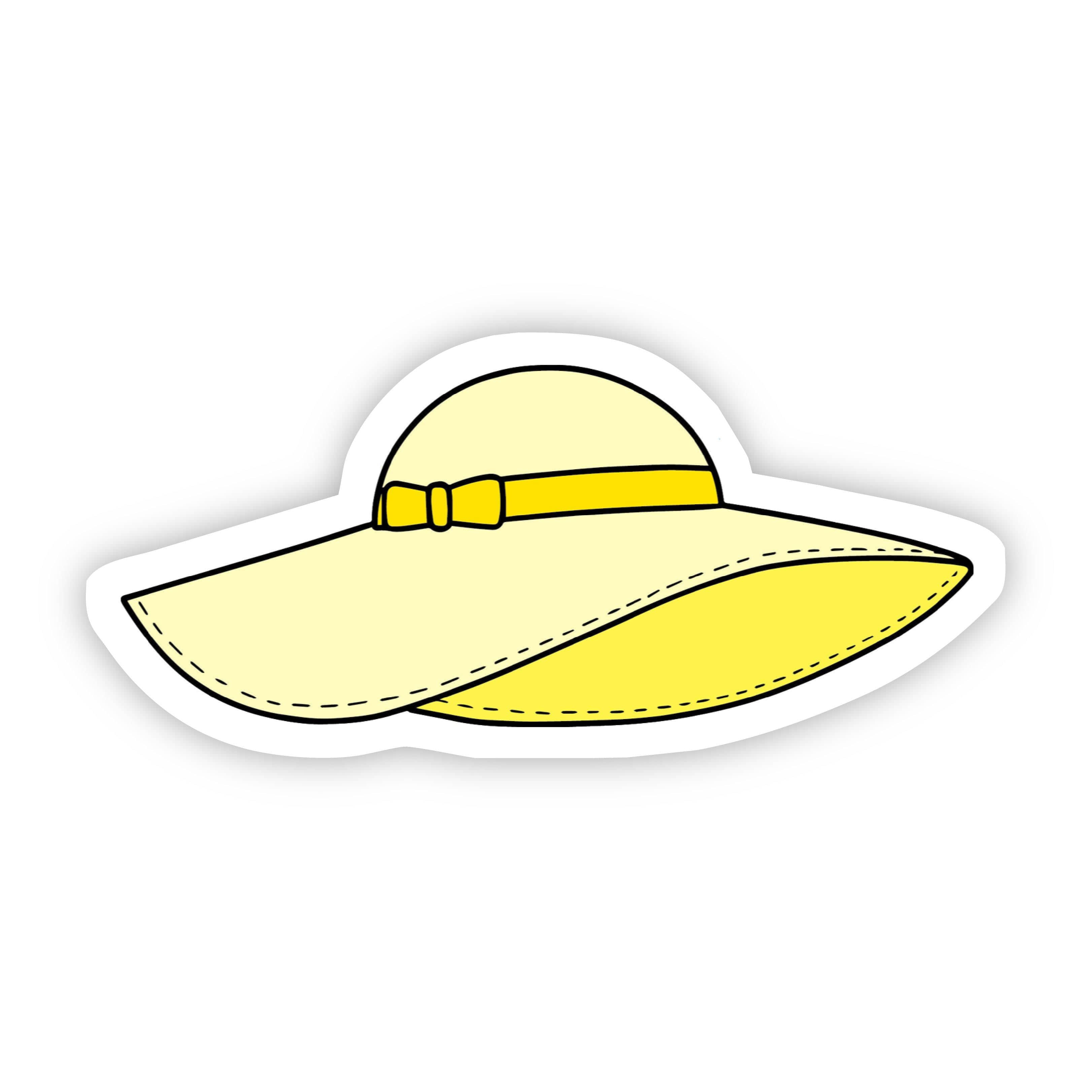  Yellow Sunhat Aesthetic Sticker、mySite、elrpsem3k