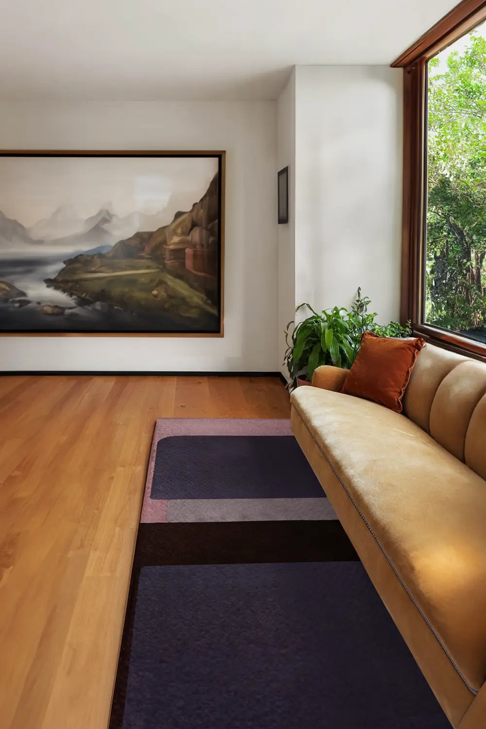 Midnight Color Block Hand Tufted Purple Wool Rug、mySite、gigharbornorthrealestate