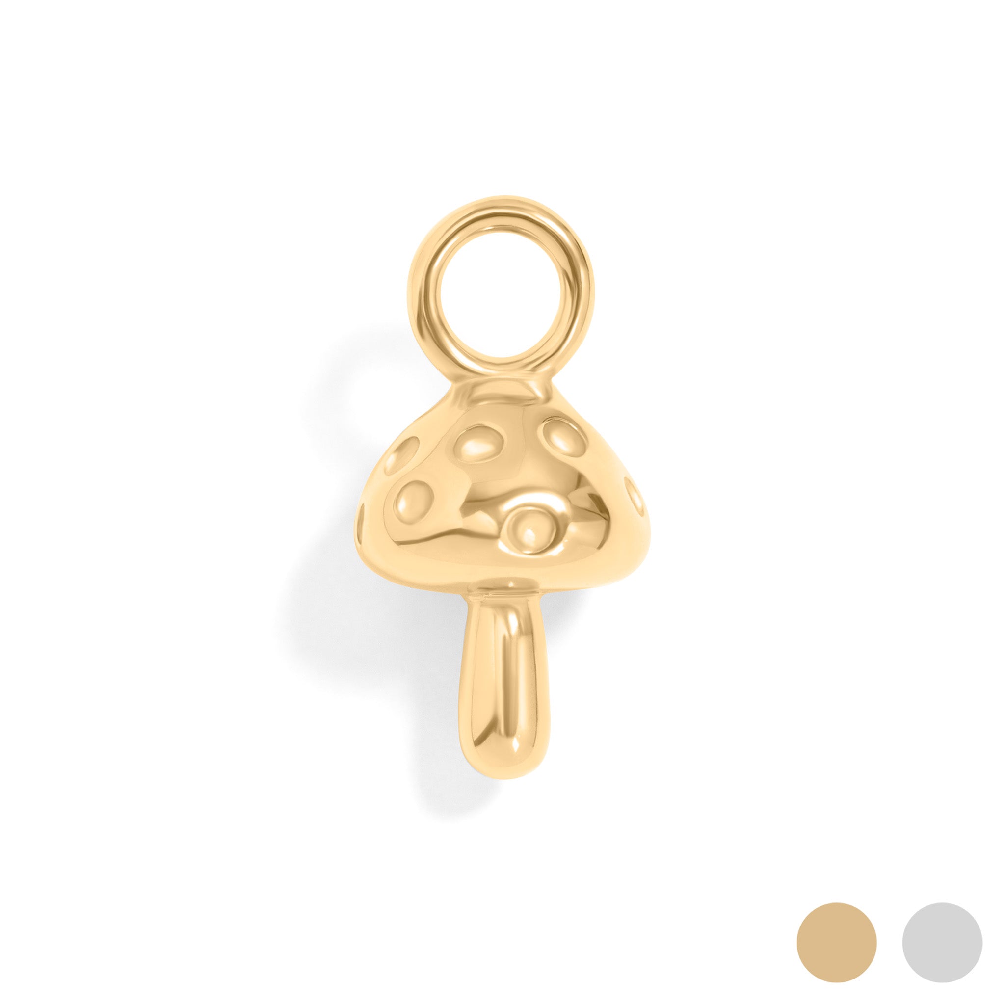 18K Gold PVD Stainless Steel Mushroom Charm / PDL0337、mySite、dreamappss